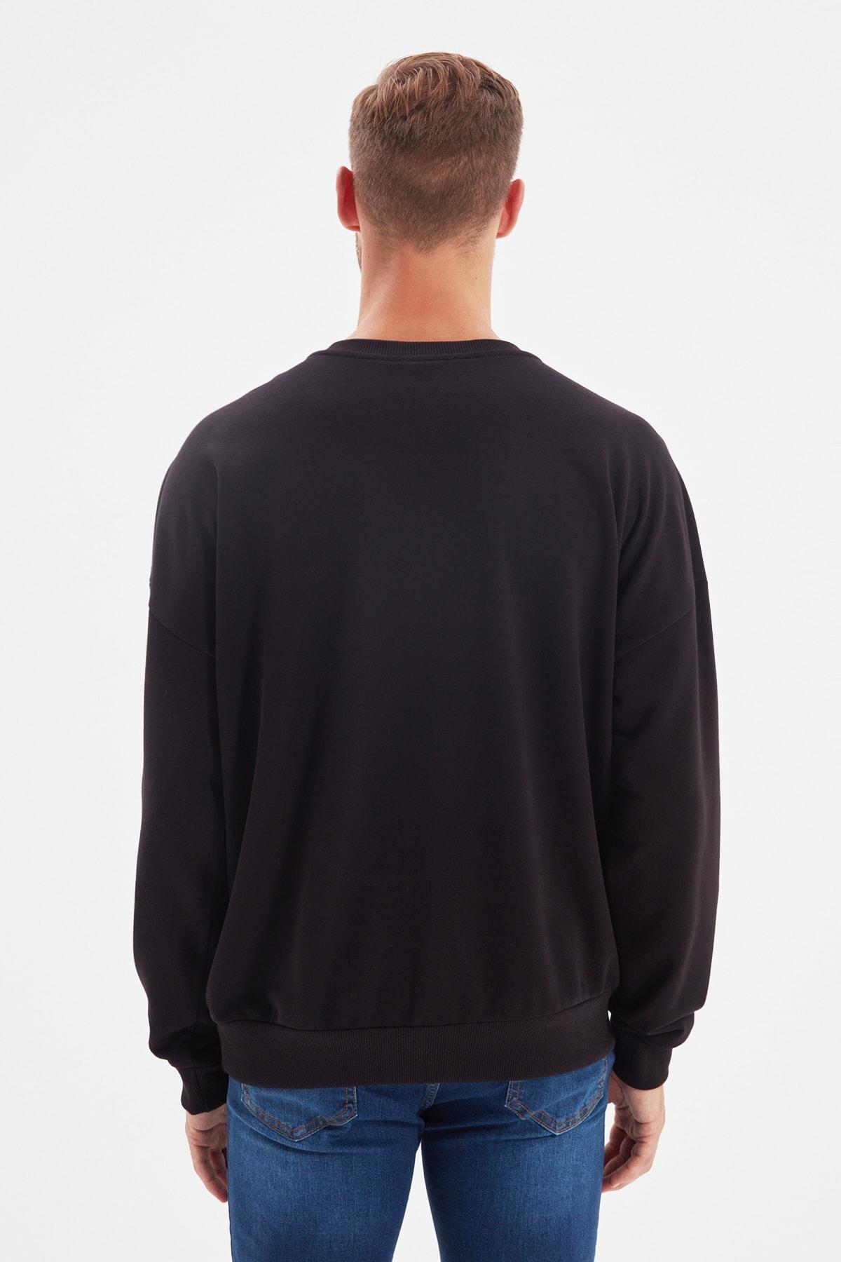 Black Oversize Sweatshirt, , large image number 6