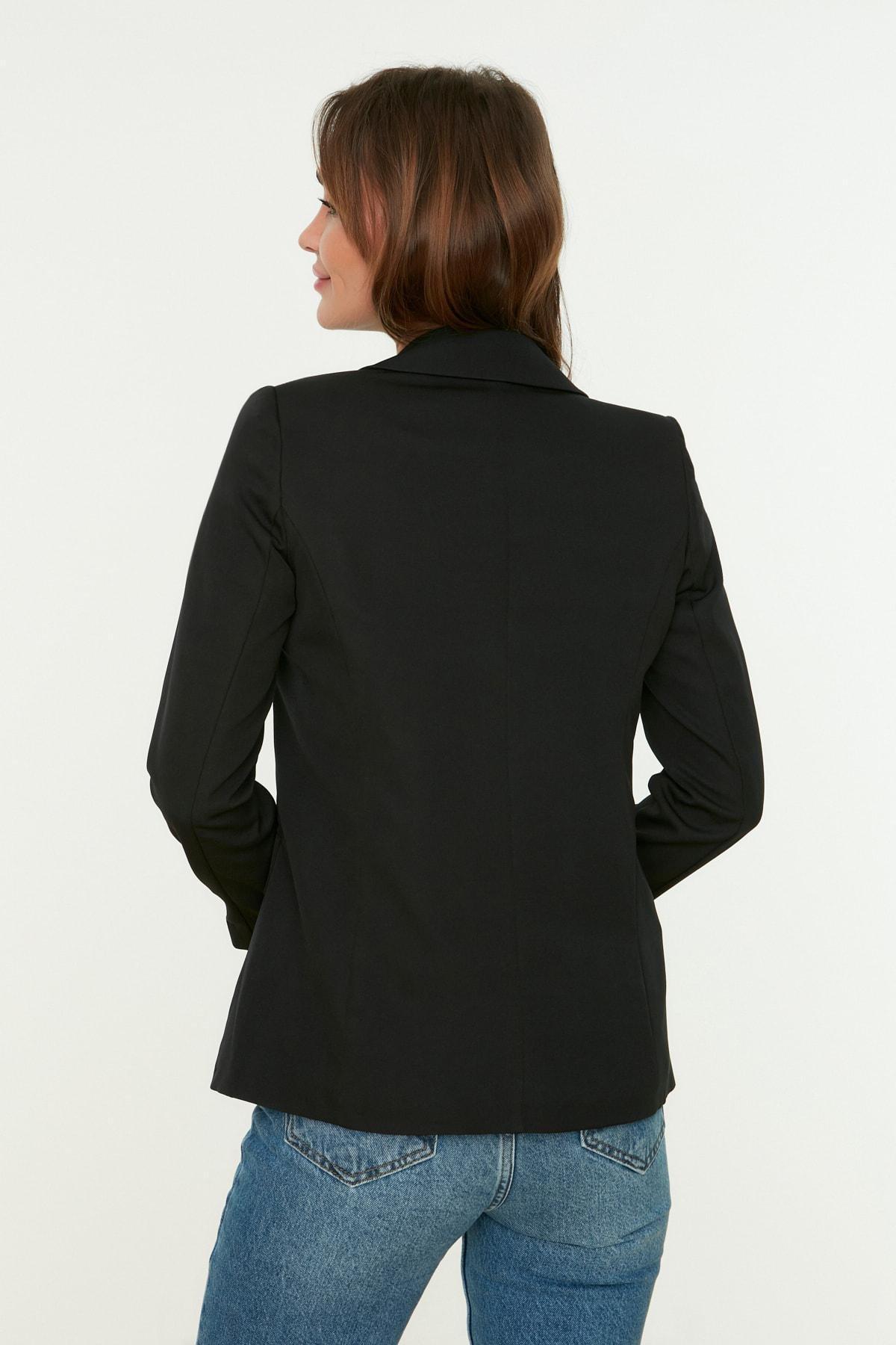 Trendyol - Black Lapel Collar Blazer