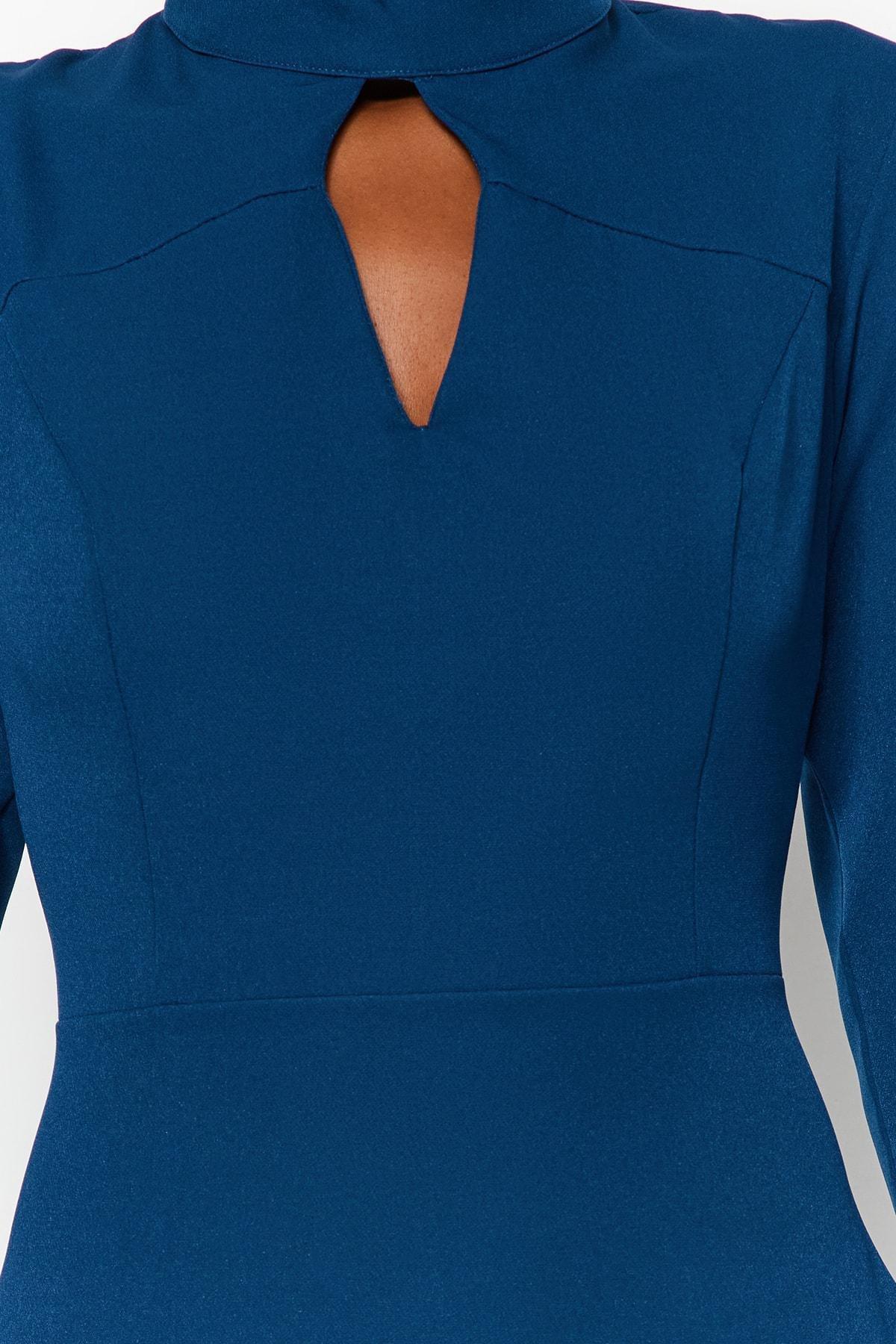 Navy Bodycon Dress, Green, medium