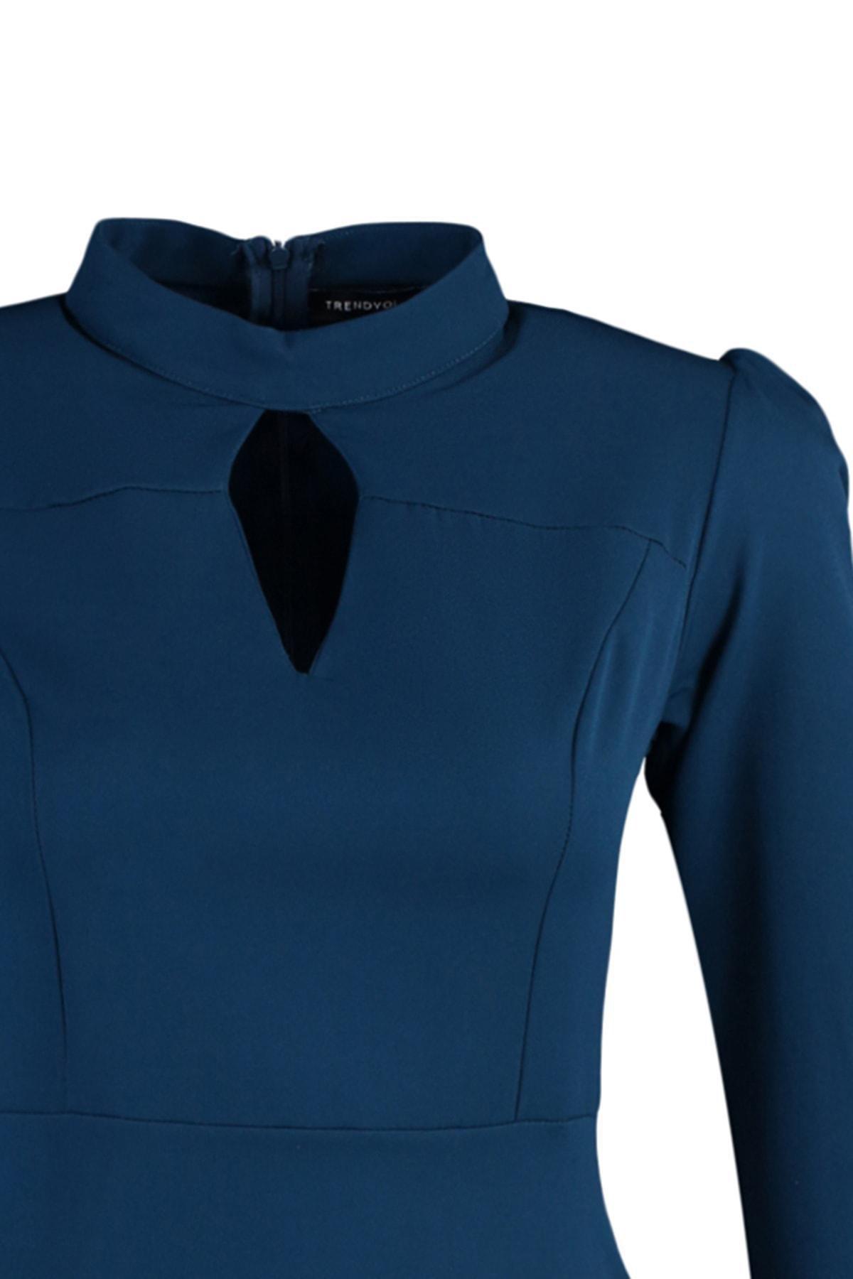 Navy Bodycon Dress, Green, medium