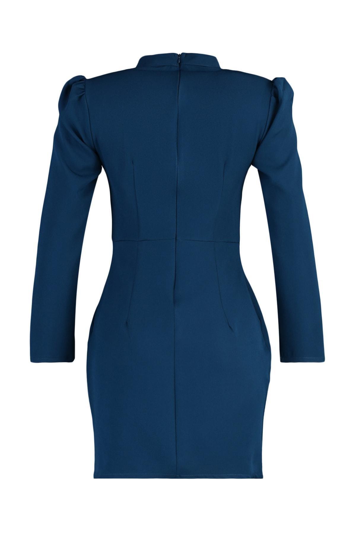 Navy Bodycon Dress, Green, large image number 7