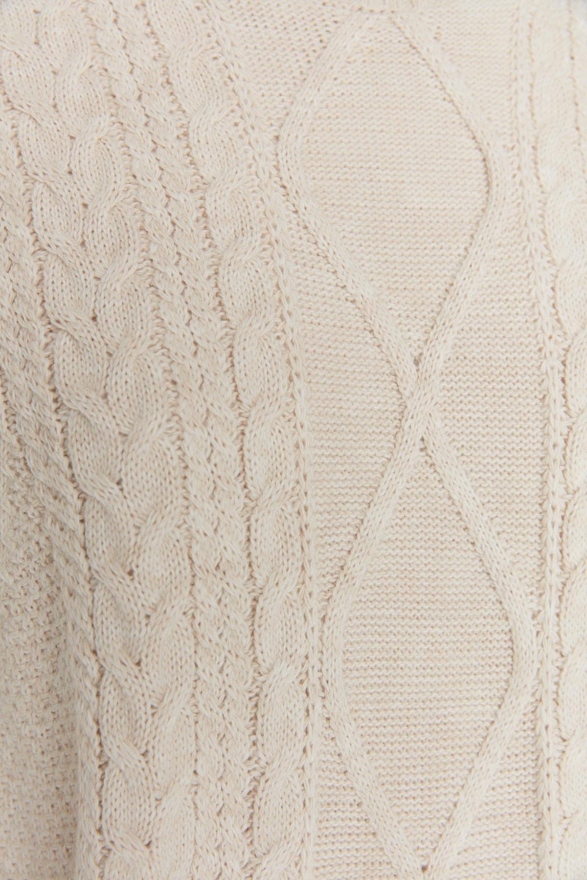 Beige Mini Sweater Vest, , large image number 5