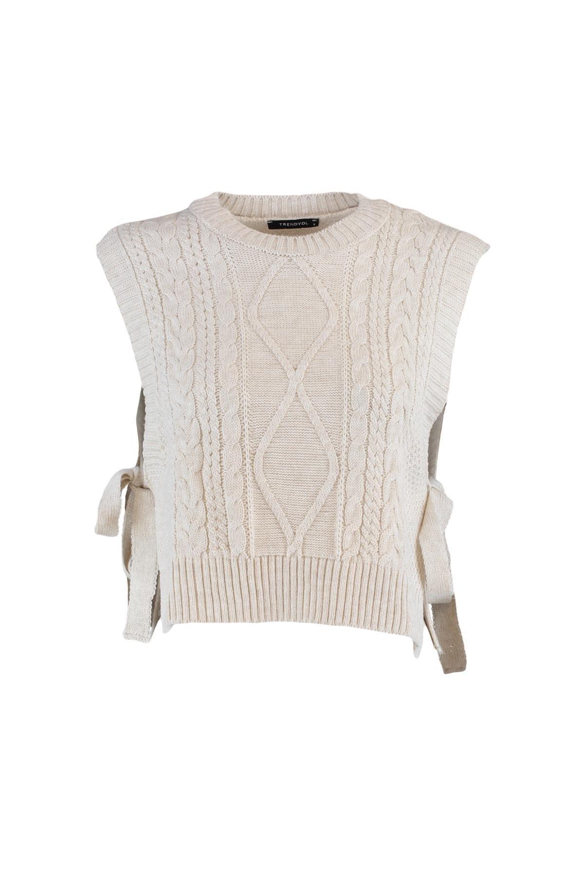 Beige Mini Sweater Vest, , large image number 7