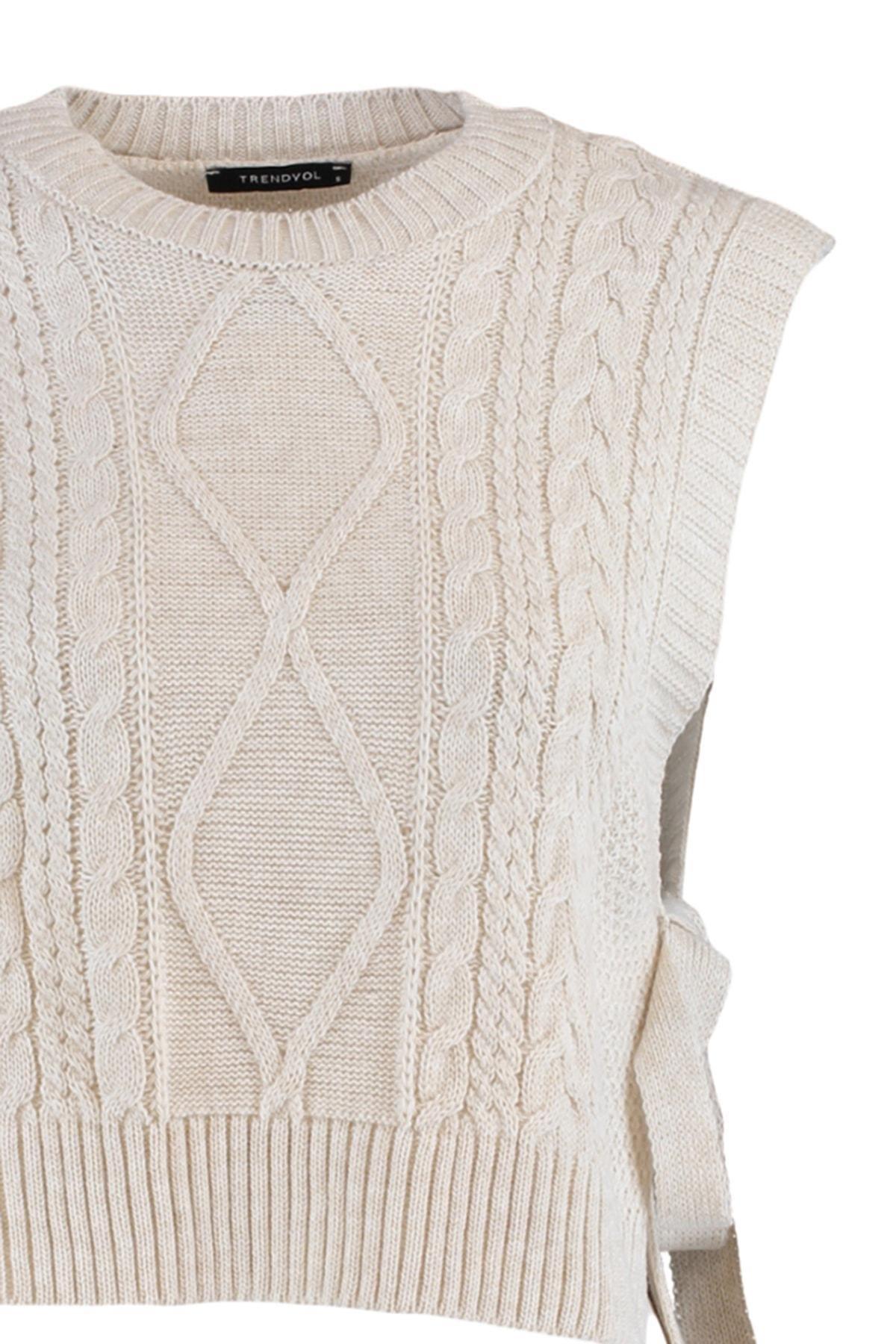 Beige Mini Sweater Vest, , large image number 8