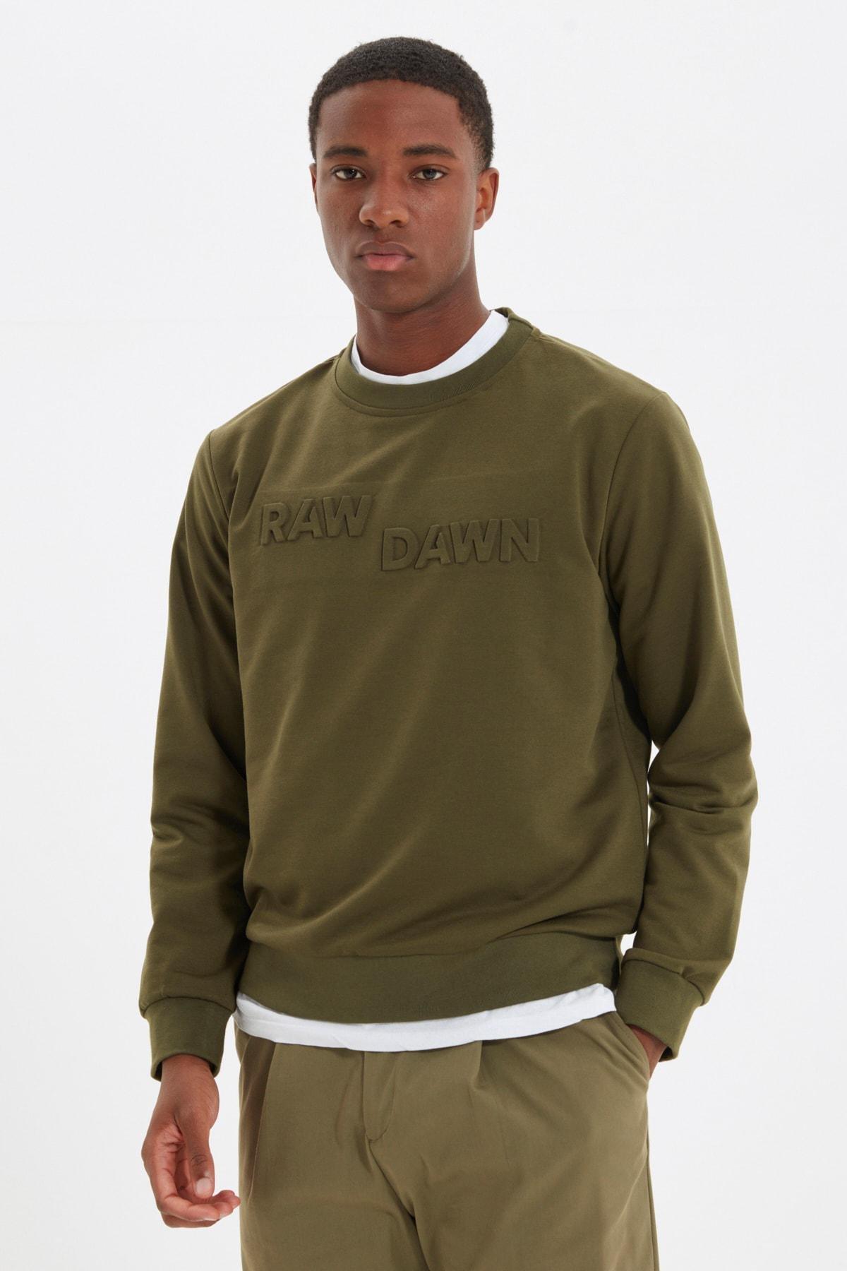 Green Crew Neck Sweatshirt, , large image number 0