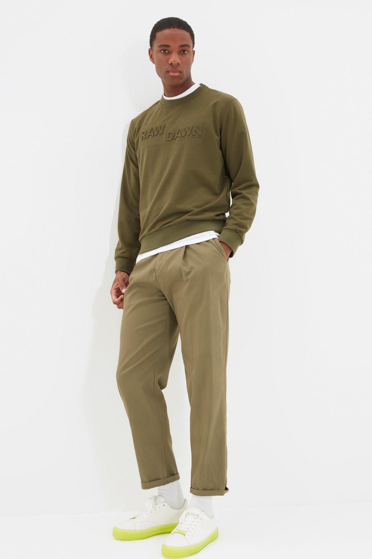 Green Crew Neck Sweatshirt, , large image number 3