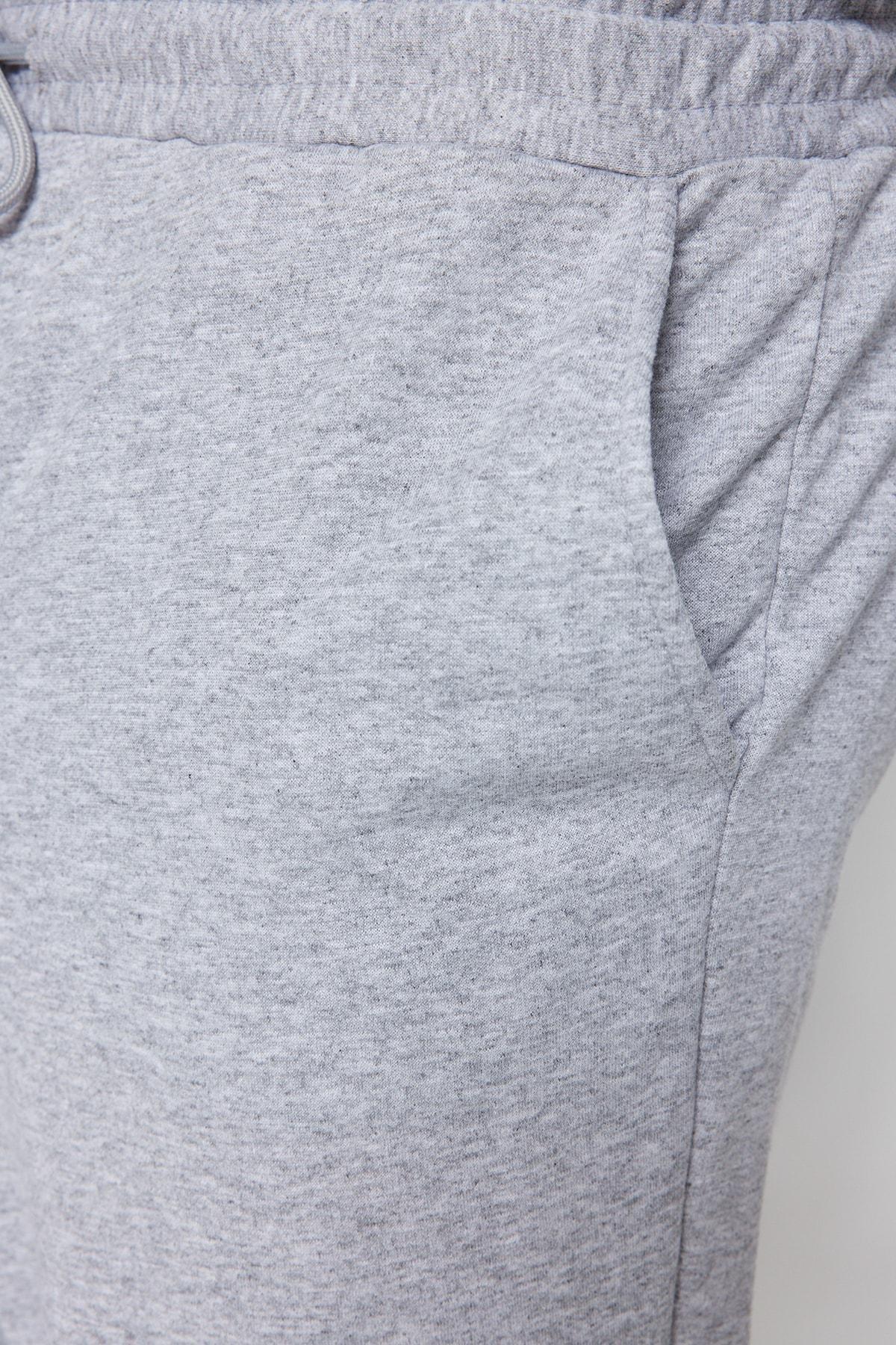 Grey Joggers Mid Waist Sweatpants, , large image number 4
