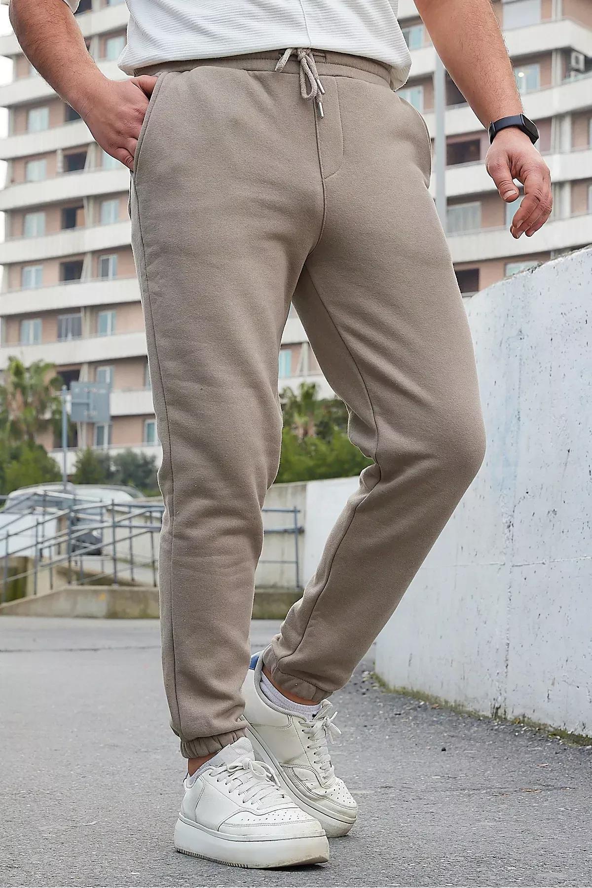 Grey Elastic Leg Lace-Up Sweatpants, C101_1698, large image number 0