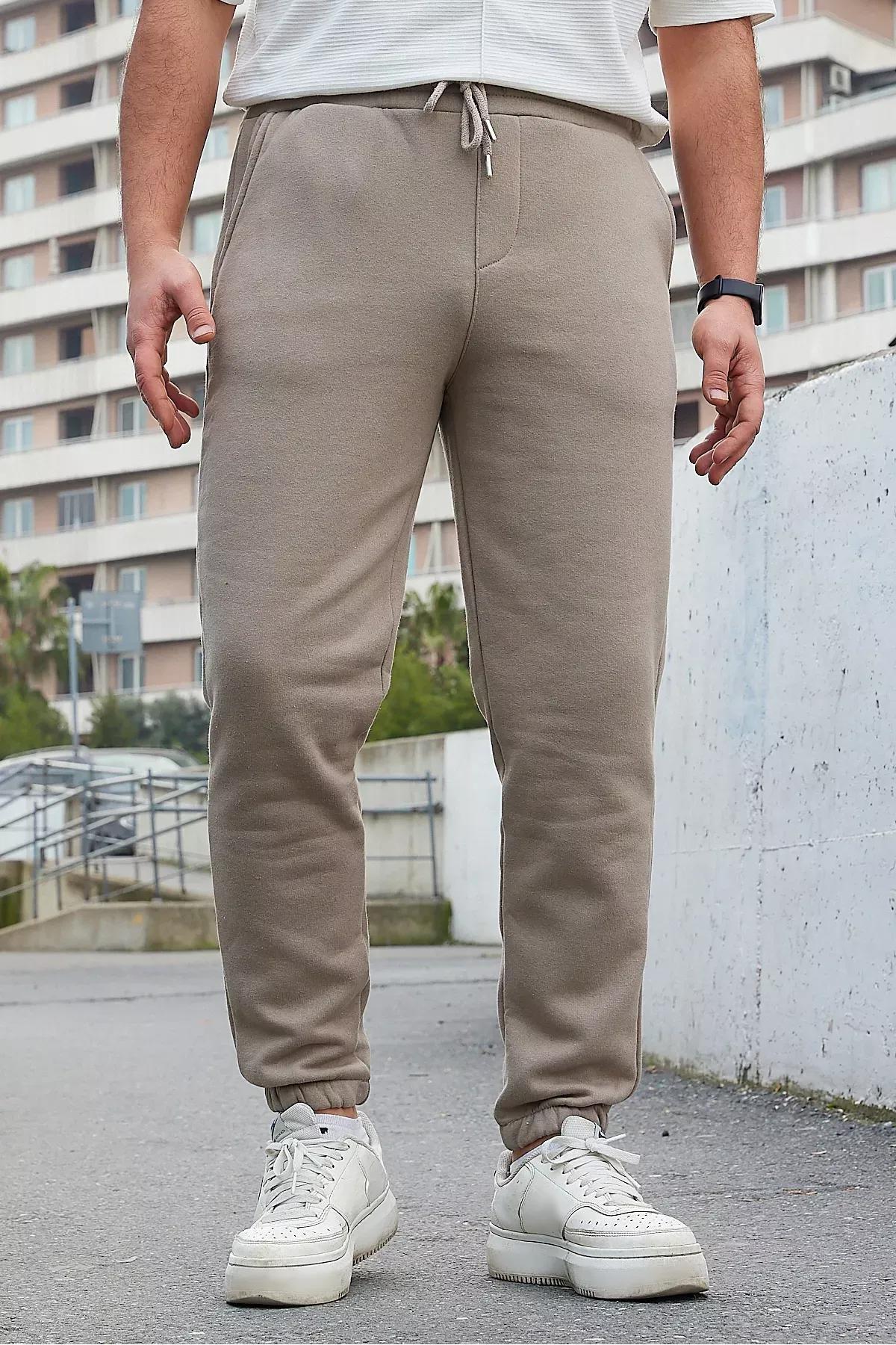 Grey Elastic Leg Lace-Up Sweatpants, C101_1698, large image number 1