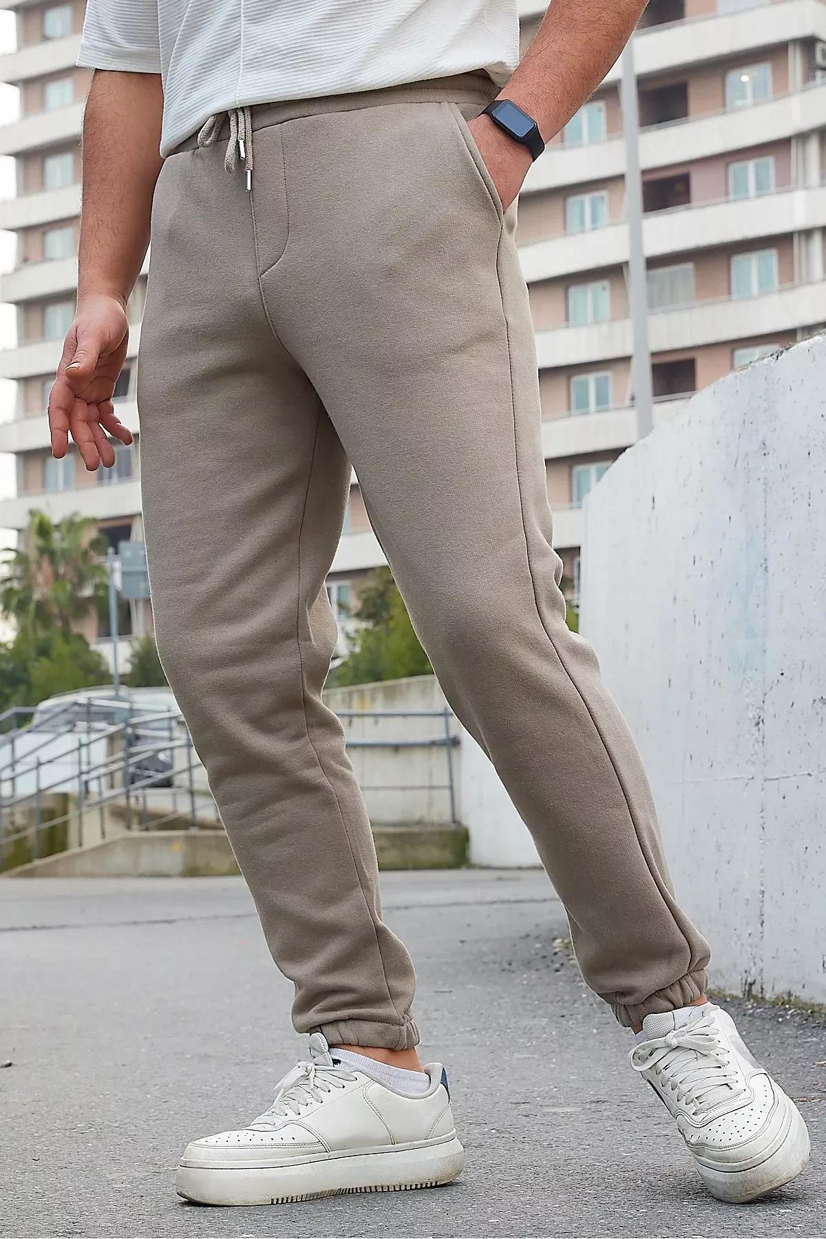 Grey Elastic Leg Lace-Up Sweatpants, C101_1698, large image number 2