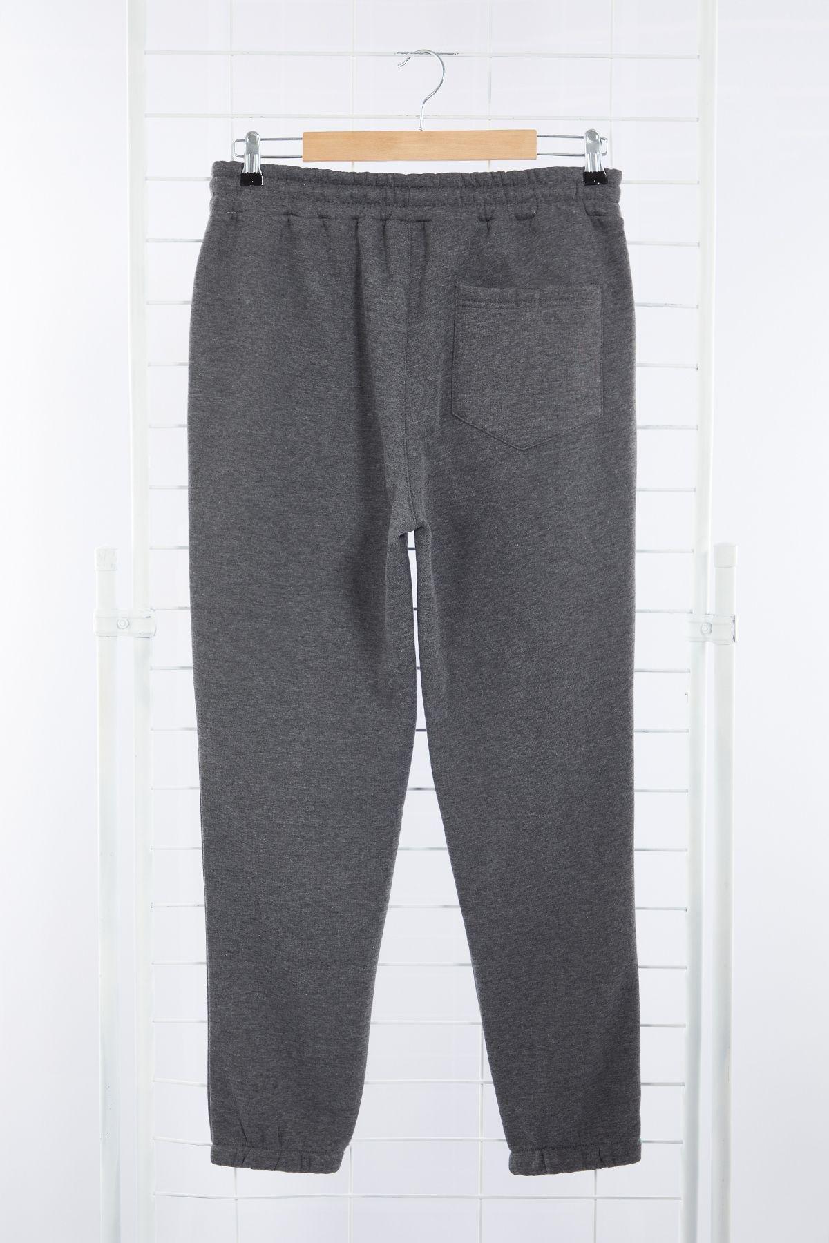 Grey Melange Fleece Sweatpants, Anthracite Melange, large image number 1