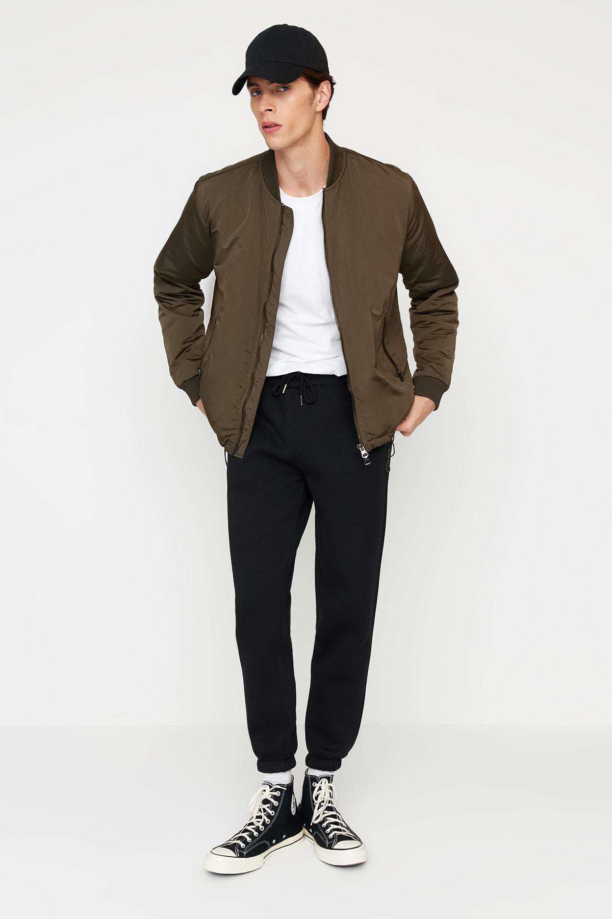 Black Straight Sweatpants, , large image number 2