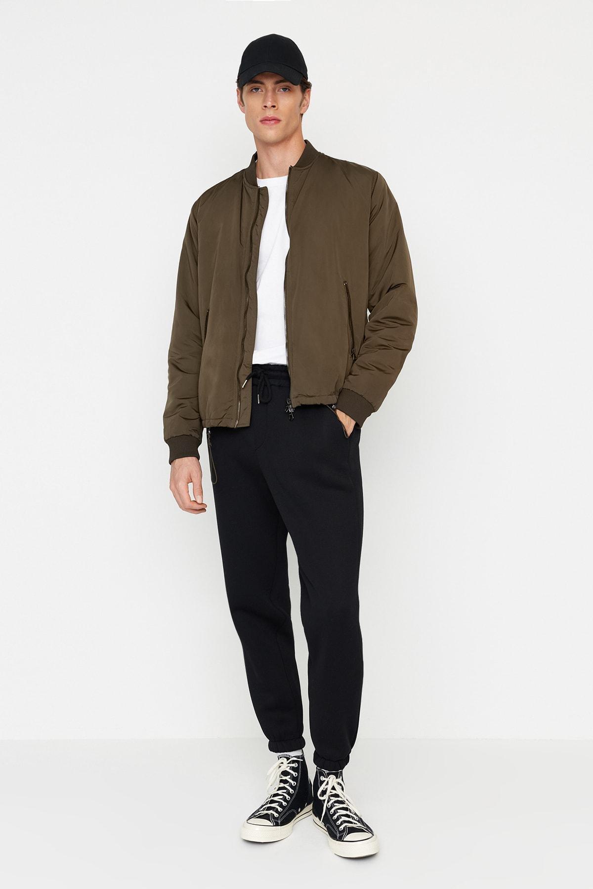 Black Straight Sweatpants, , large image number 3