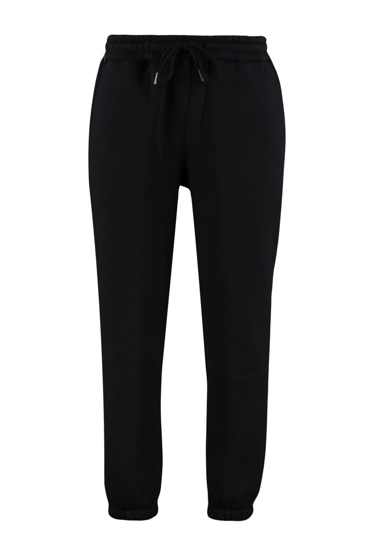 Black Straight Sweatpants, , large image number 5