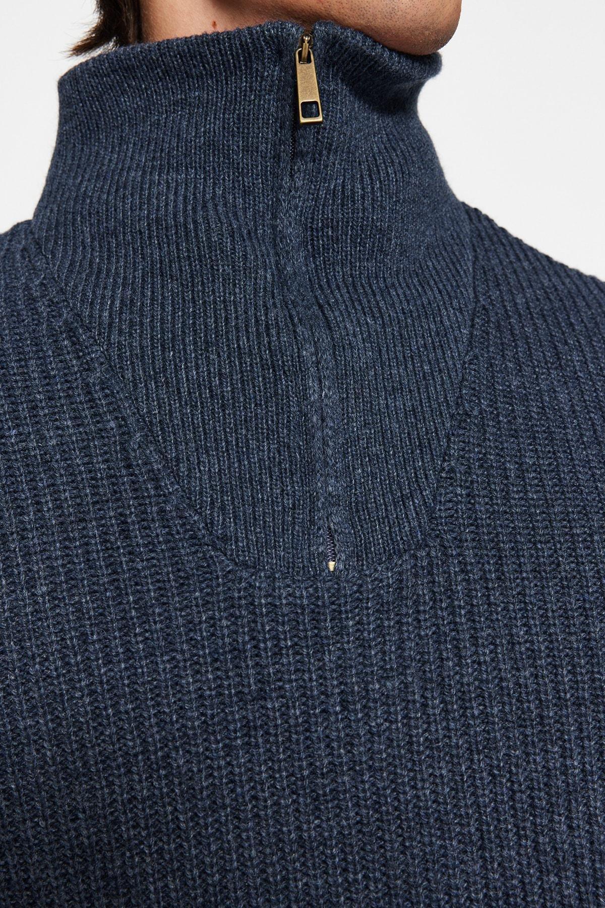Navy High Neck Sweater, , large image number 5