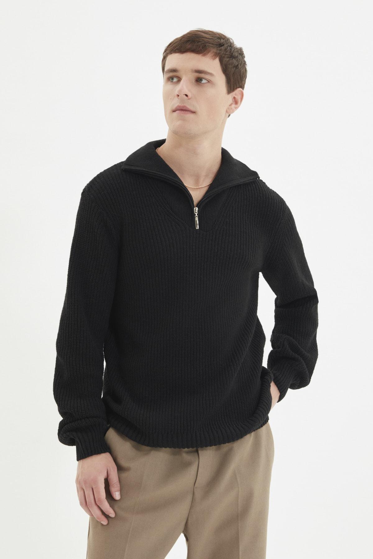 Black Turtleneck Sweater, , large image number 1