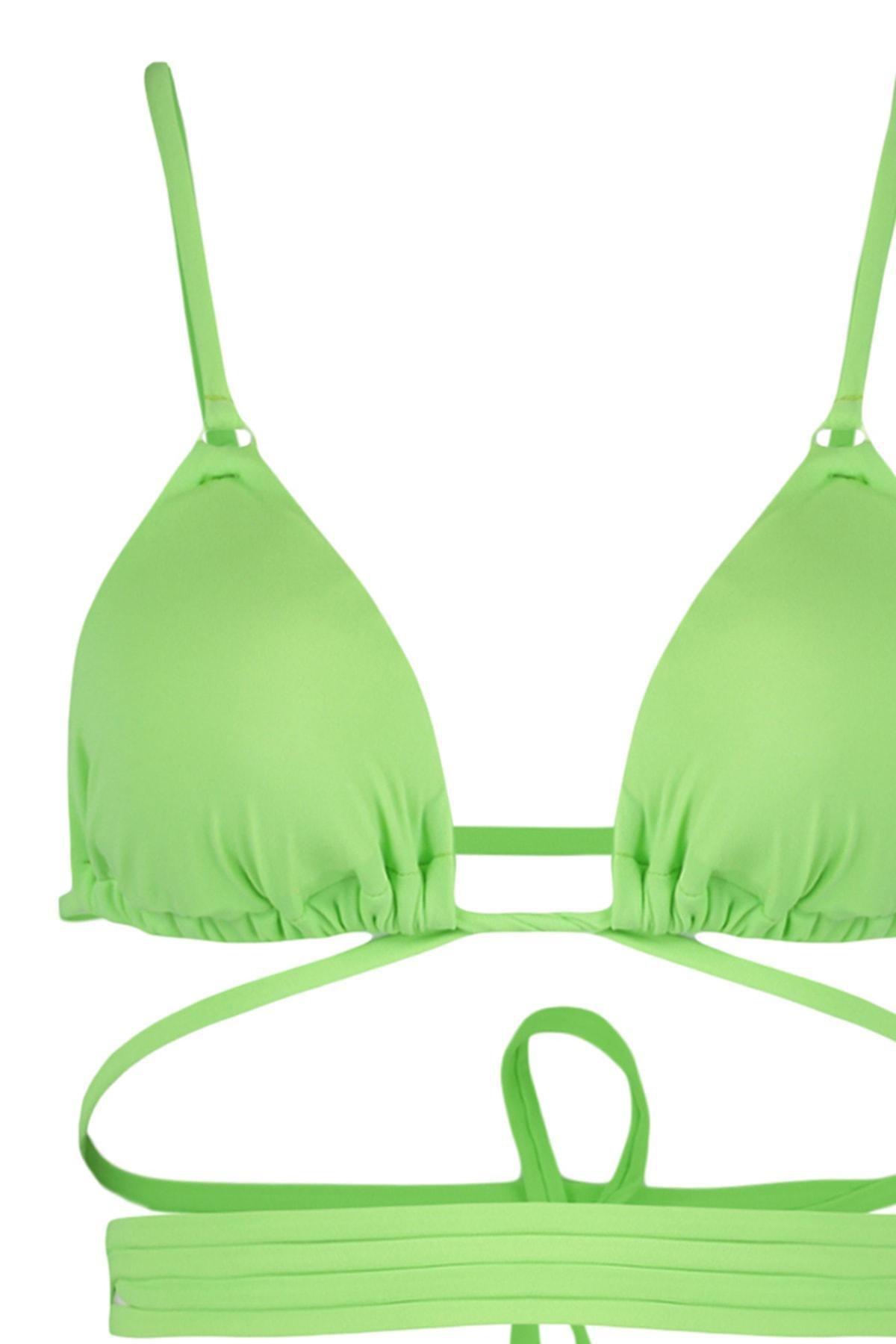 Green Wrap Bikini Top, , large image number 5