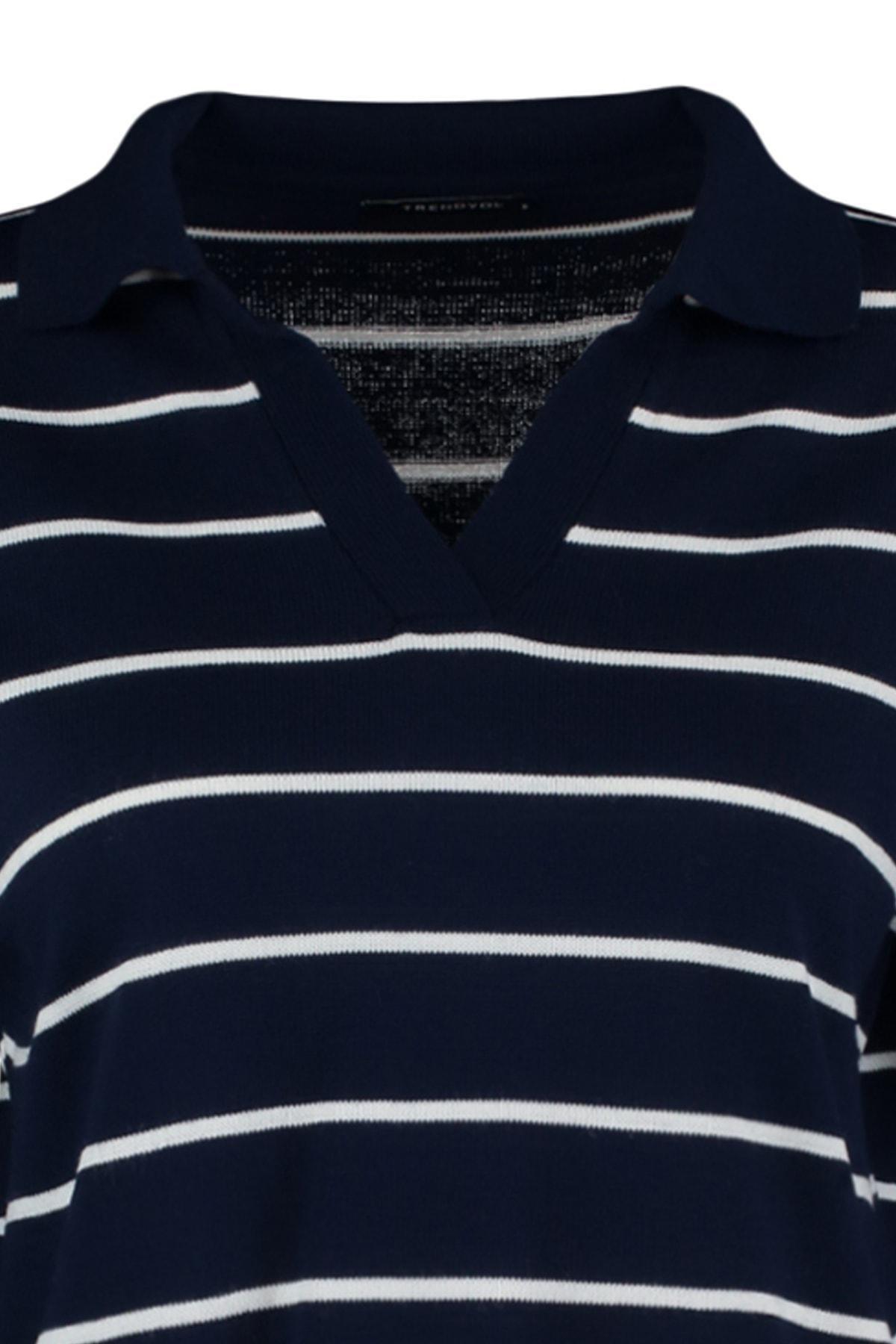 Navy Polo Neck Sweater, , large image number 7