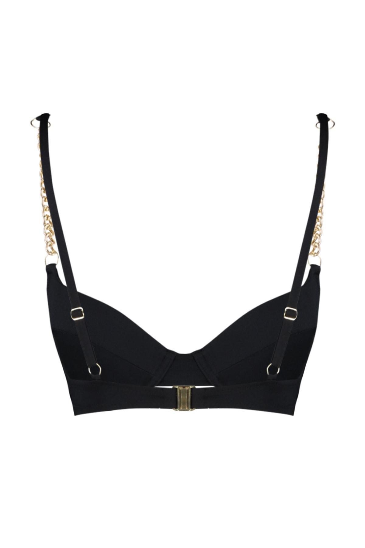 Black Plain Bikini Top, , large image number 5