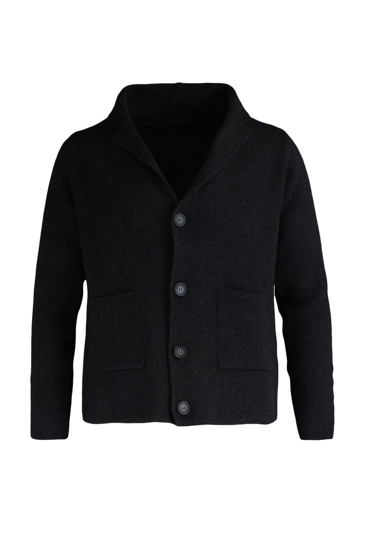 Grey Lapel Collar Cardigan, , large image number 5