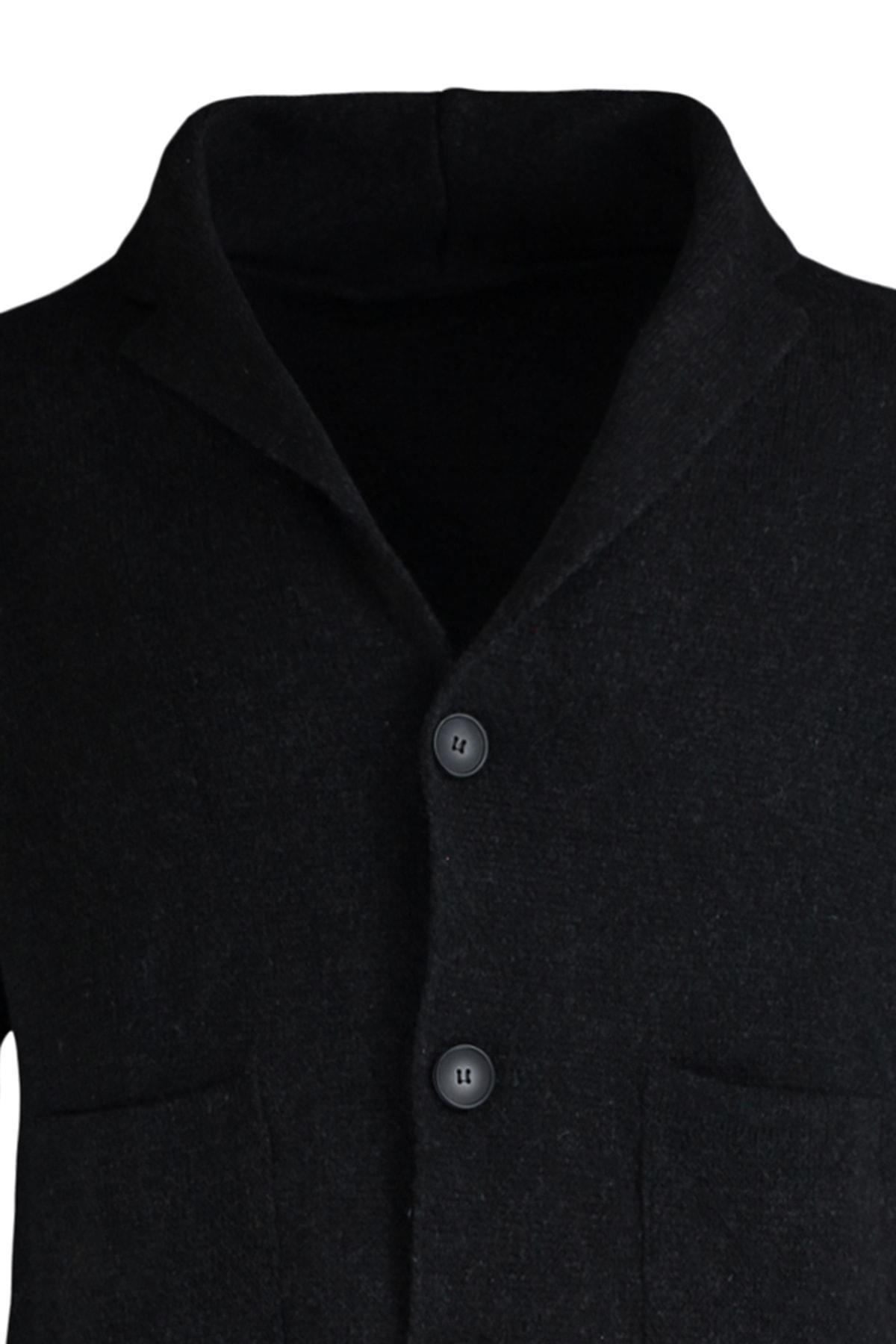 Grey Lapel Collar Cardigan, , large image number 6