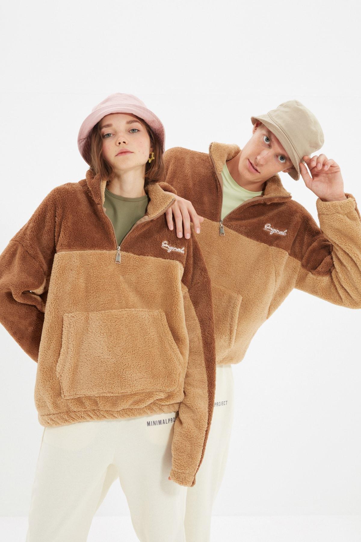 Brown Oversize Sweatshirt, , large image number 0