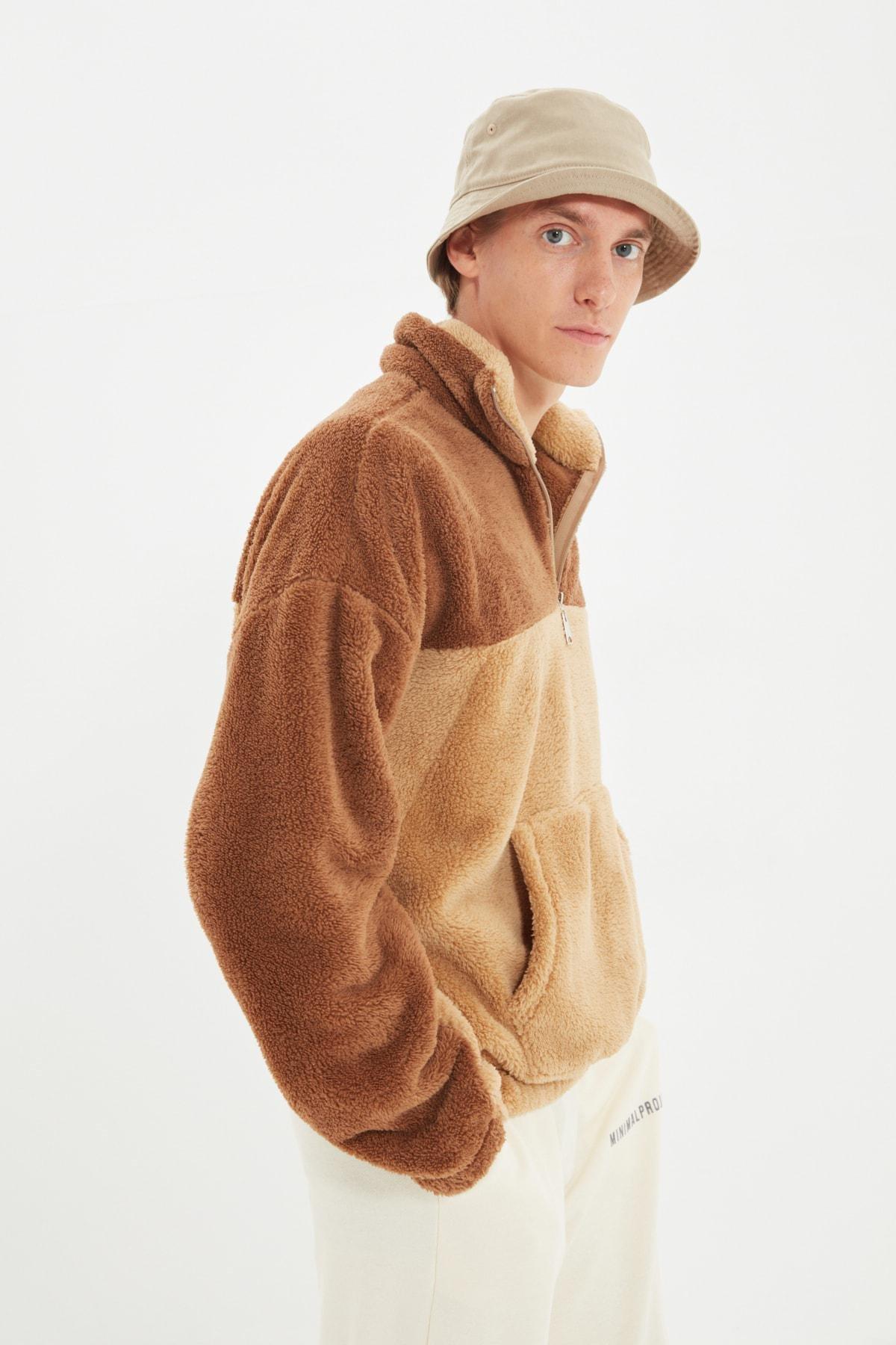 Brown Oversize Sweatshirt, , large image number 1