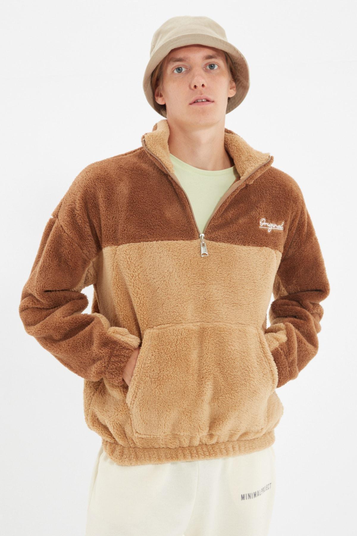 Brown Oversize Sweatshirt, , large image number 3