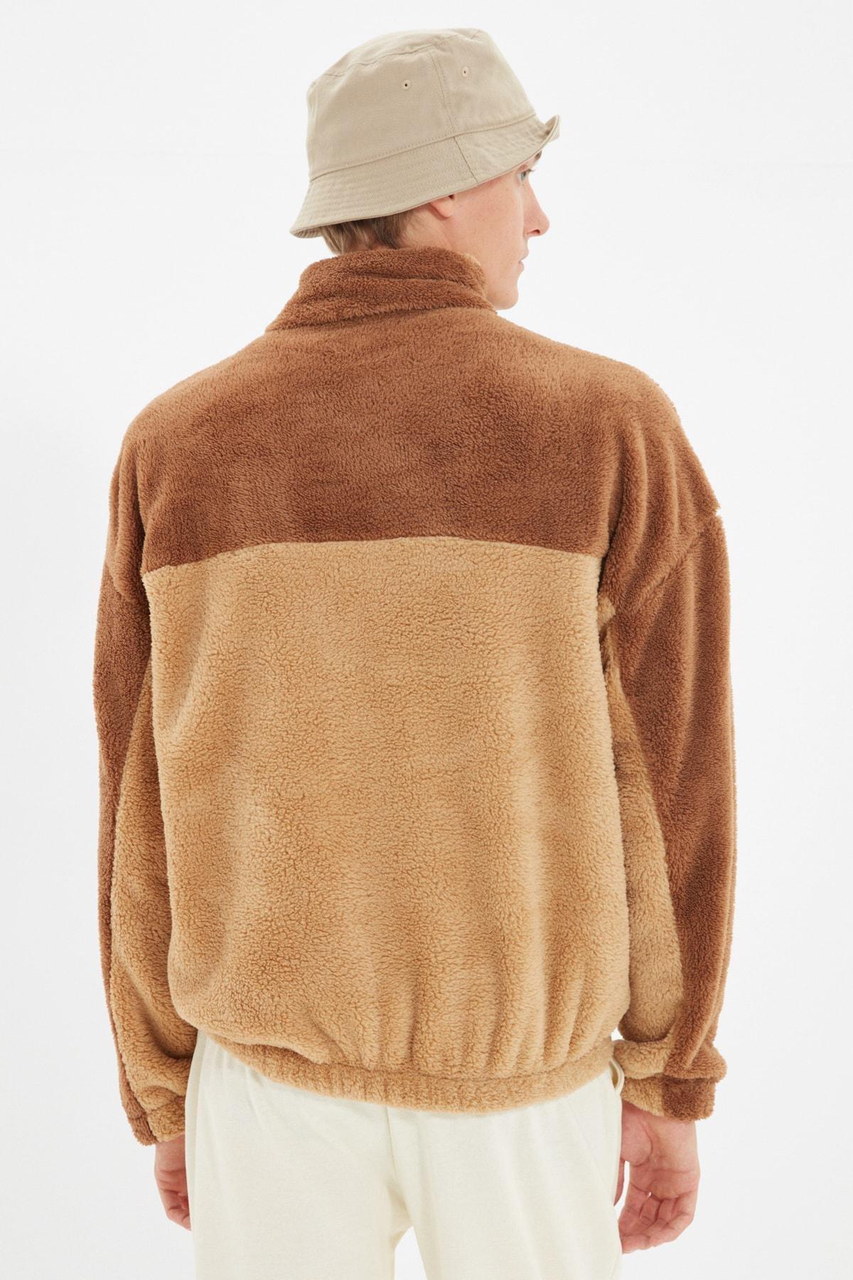 Brown Oversize Sweatshirt, , large image number 6