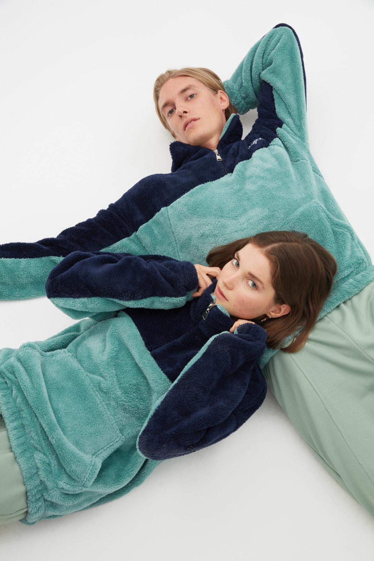 Blue Oversize Sweatshirt, , large image number 0