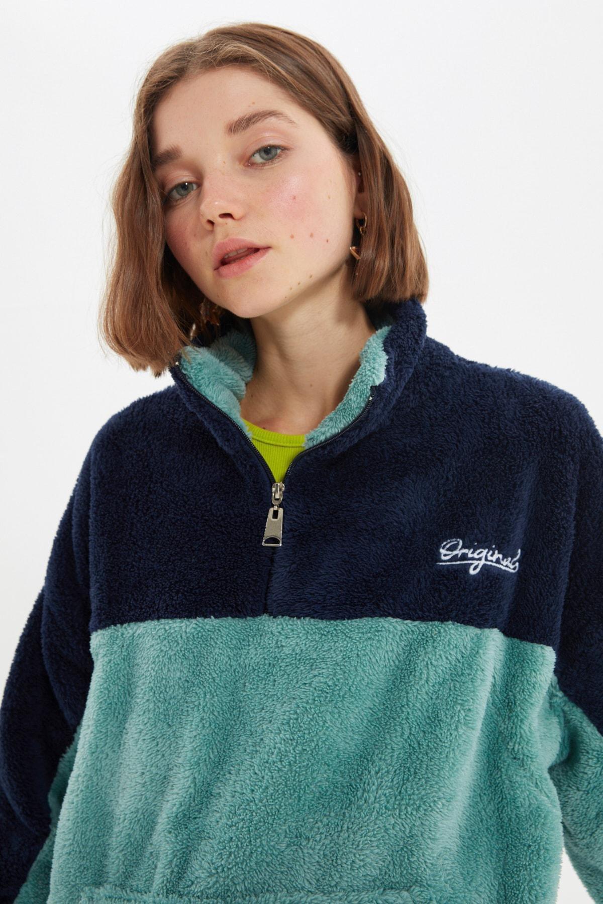 Blue Oversize Sweatshirt, , large image number 4