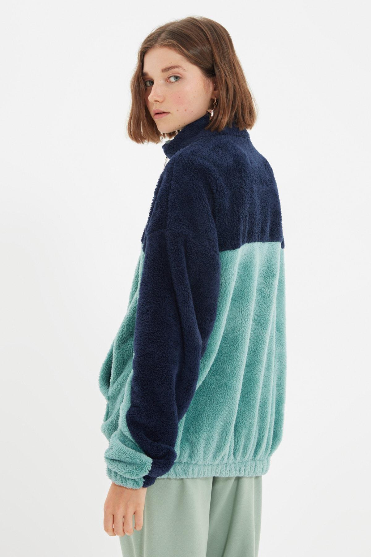 Blue Oversize Sweatshirt, , large image number 6
