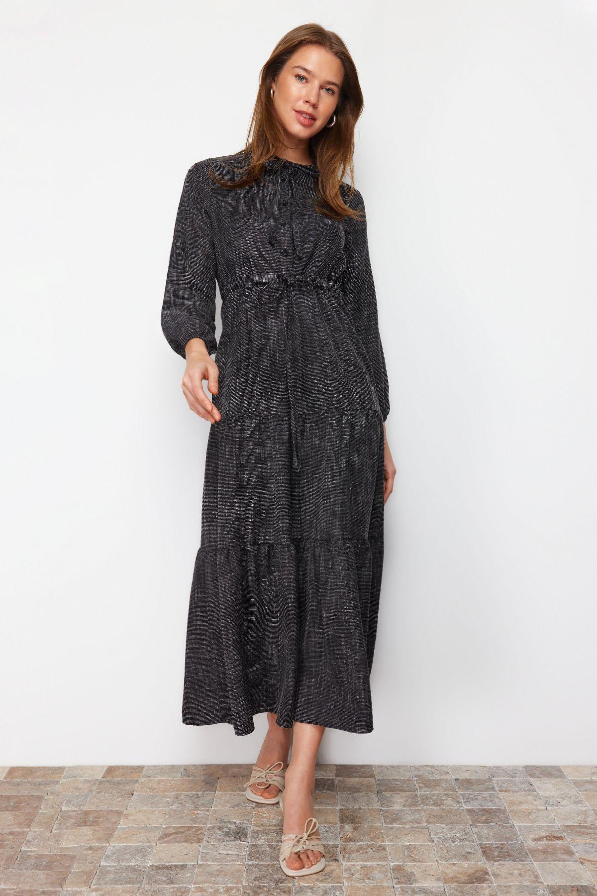 Grey Skater Maxi Dress, , large image number 0