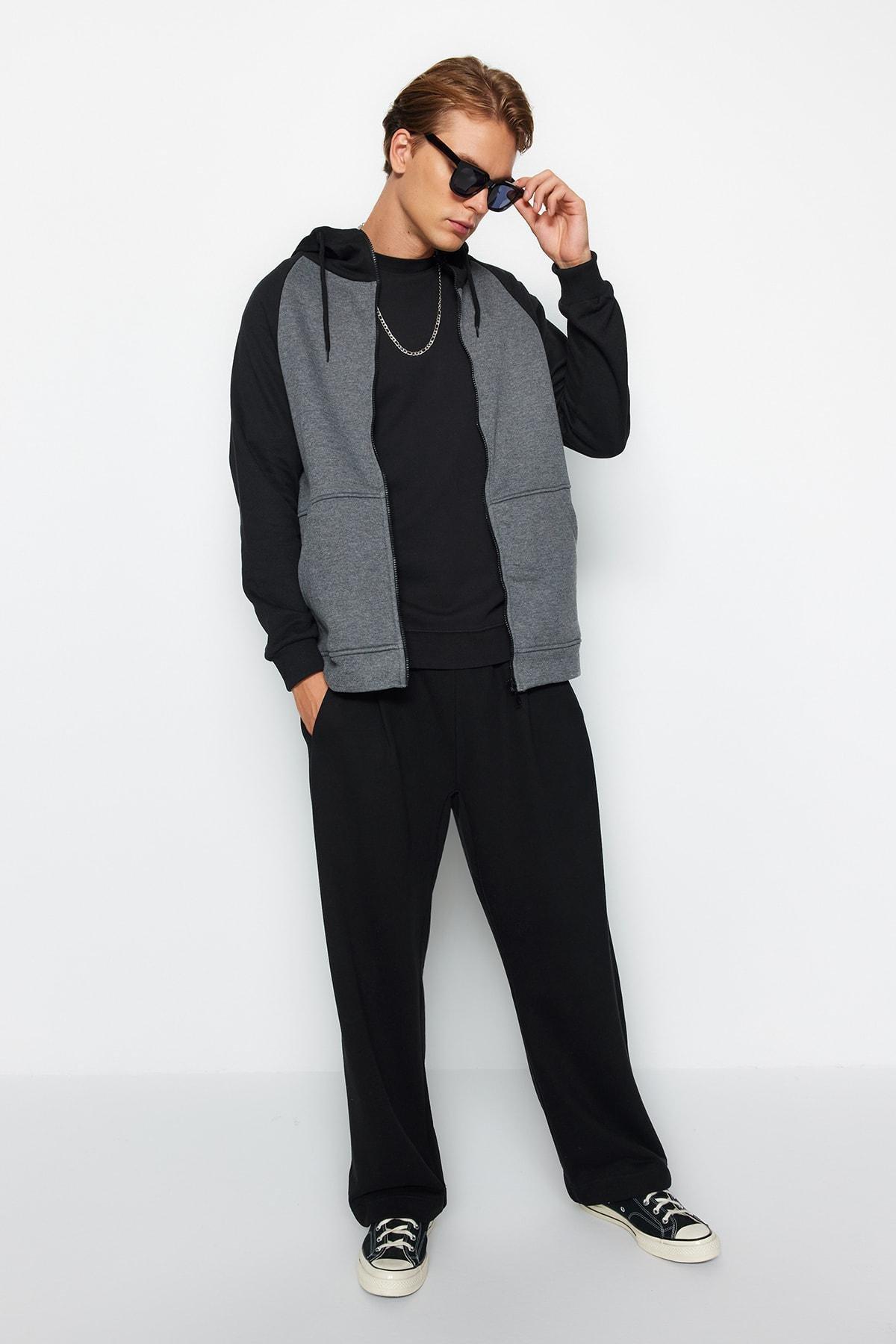 Anthracite Regular Polar Fleece, Gray, large image number 4