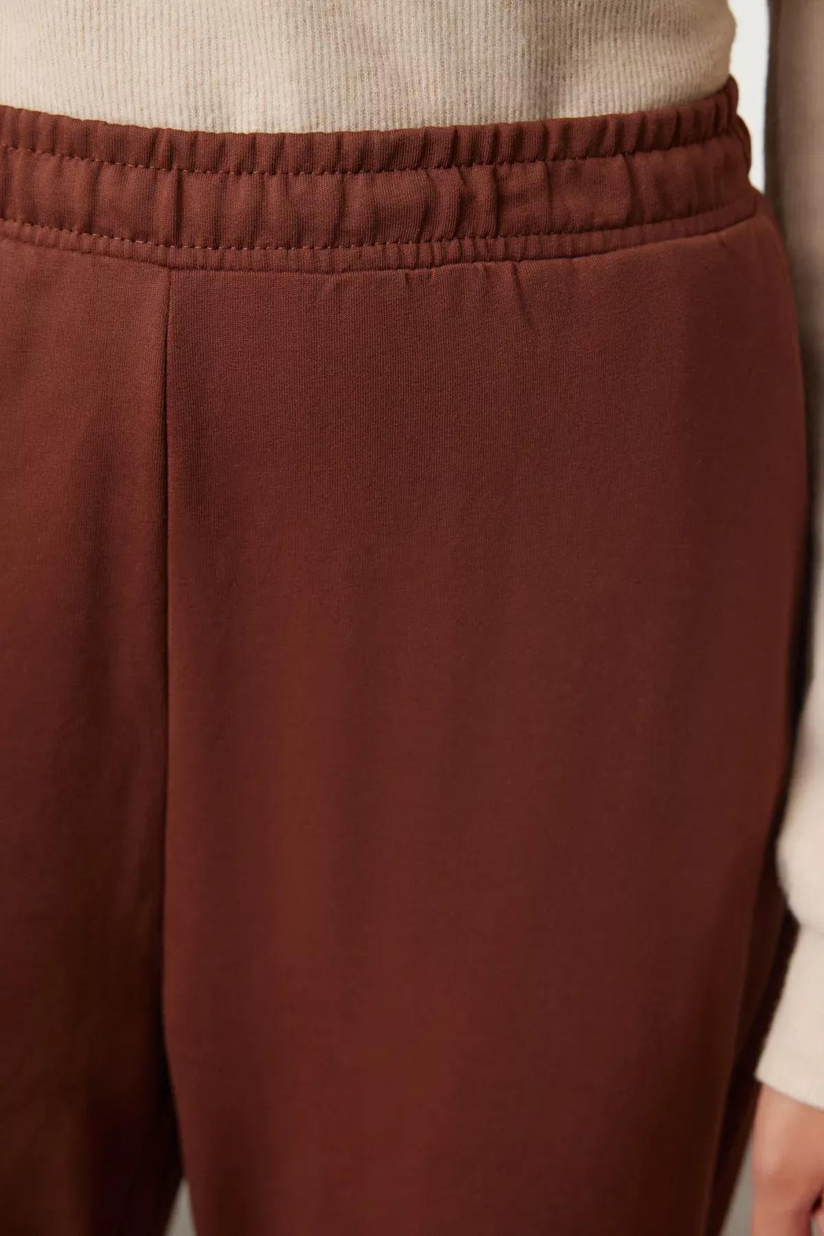 Brown Jogger Knit Sweatpants, , large image number 3