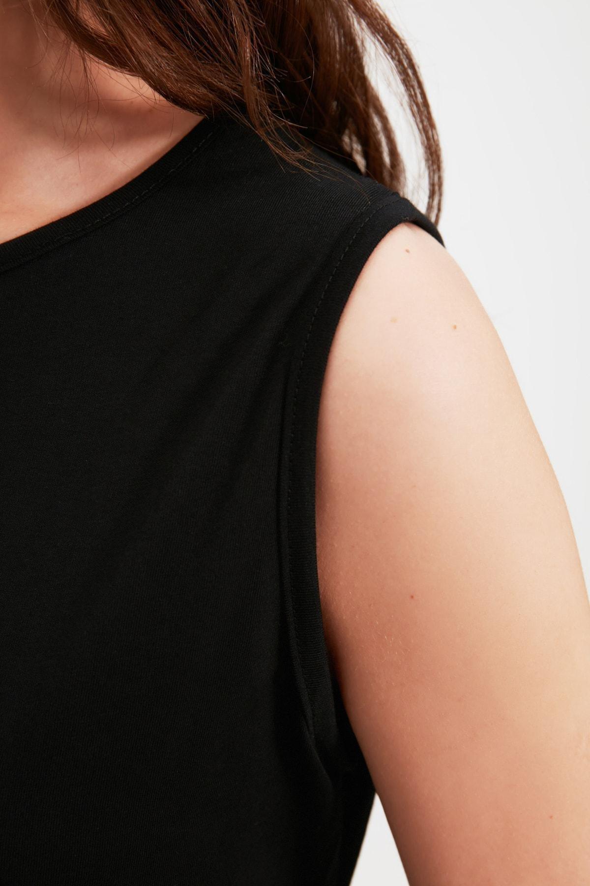Black Crew Neck Dress, Set, , large image number 6
