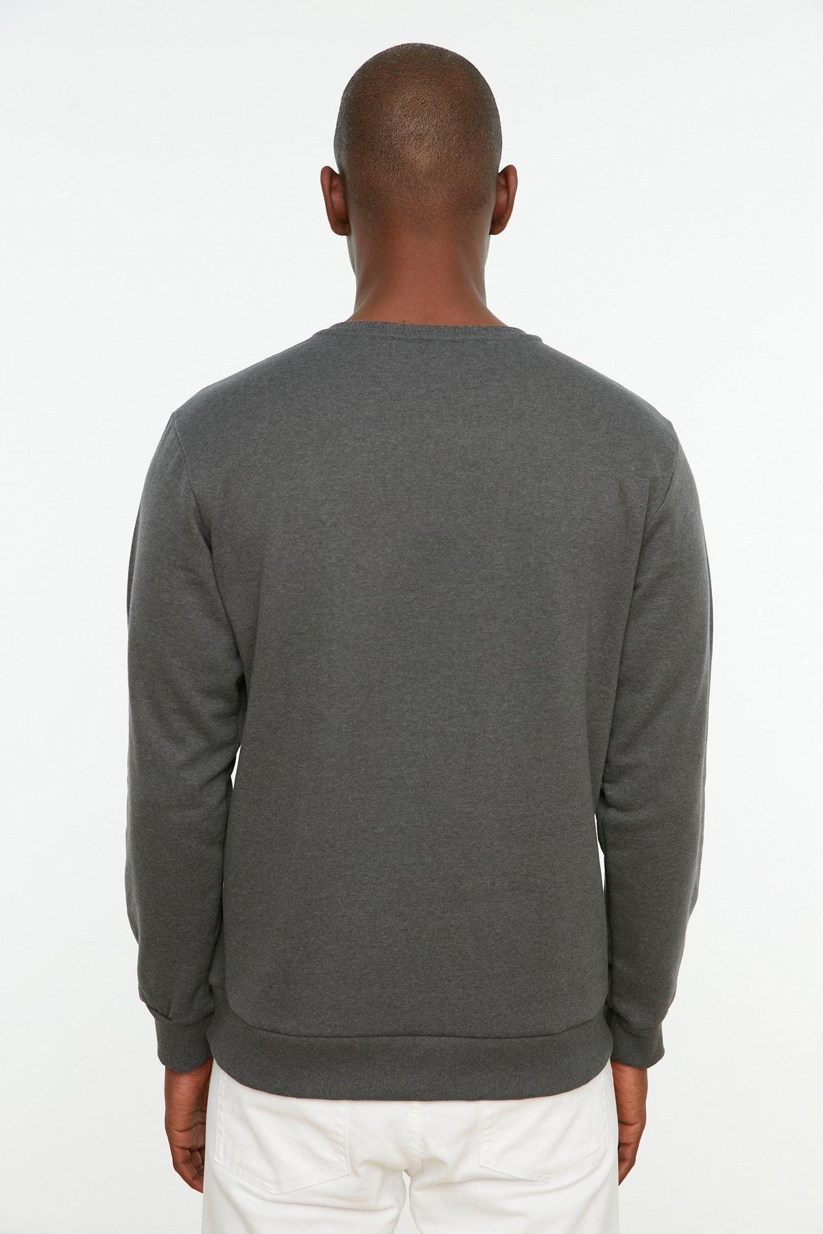 Grey Printed Mid Waist Sweatshirt, , large image number 6