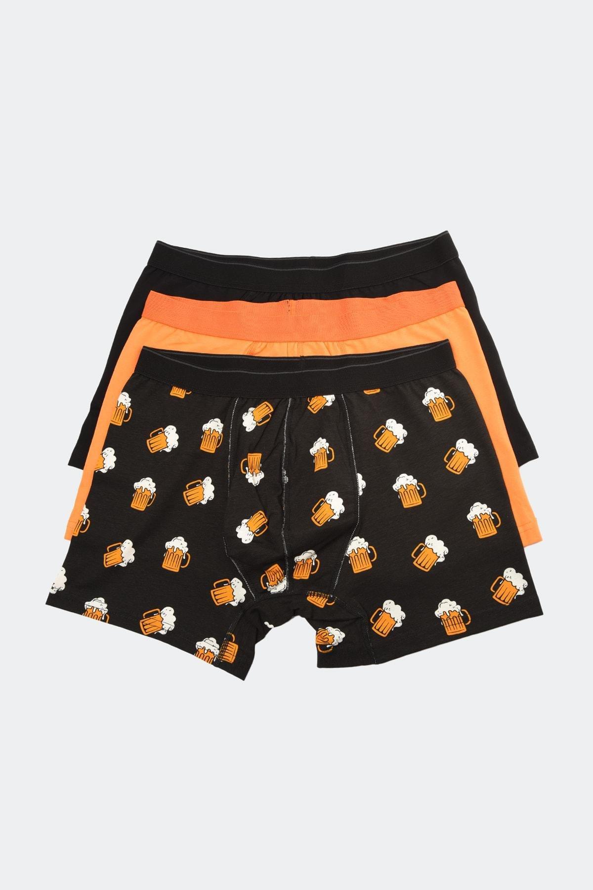 Multicolour Printed Mid Waist Boxer Shorts, Set Of 3, , large image number 0
