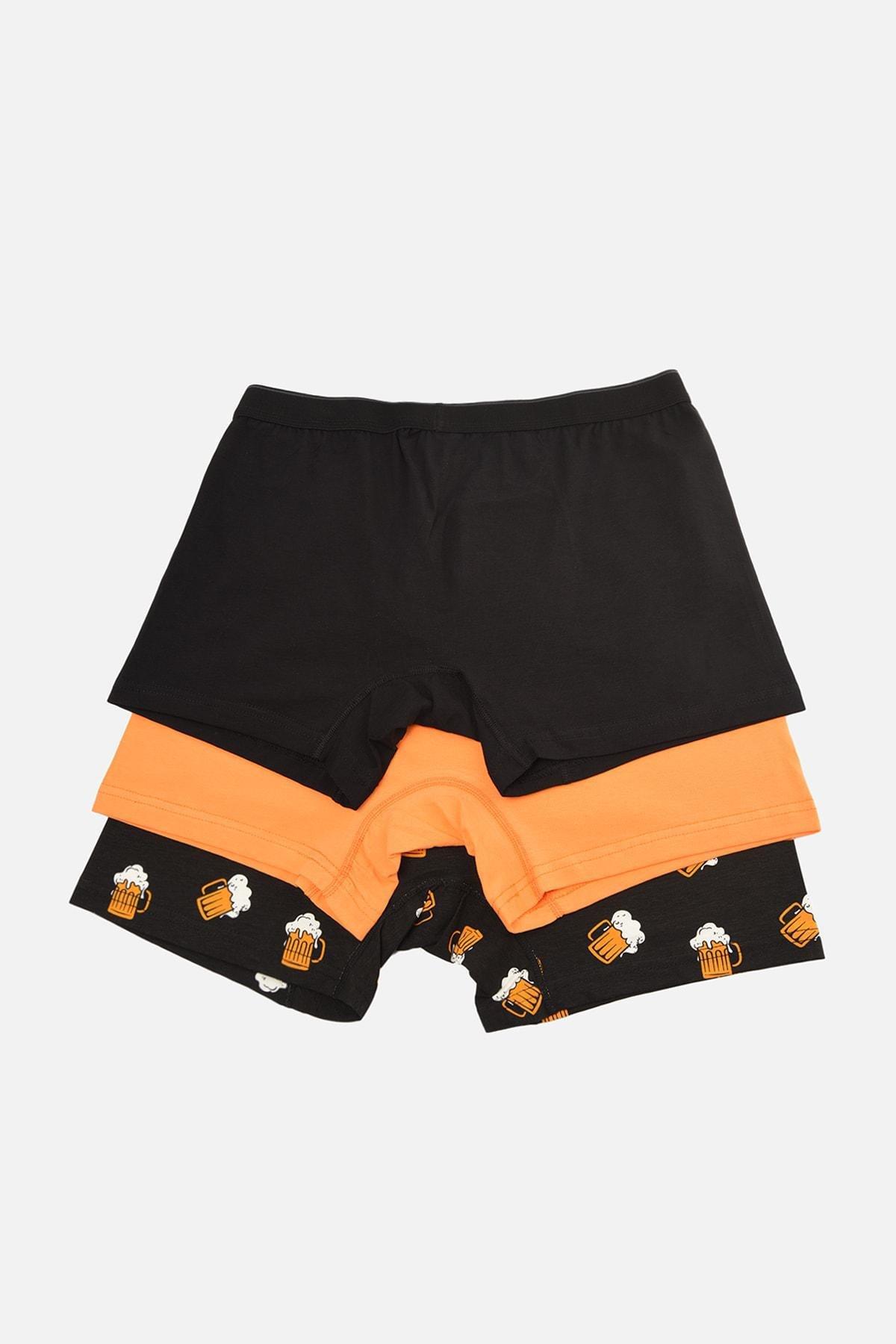 Multicolour Printed Mid Waist Boxer Shorts, Set Of 3, , large image number 4
