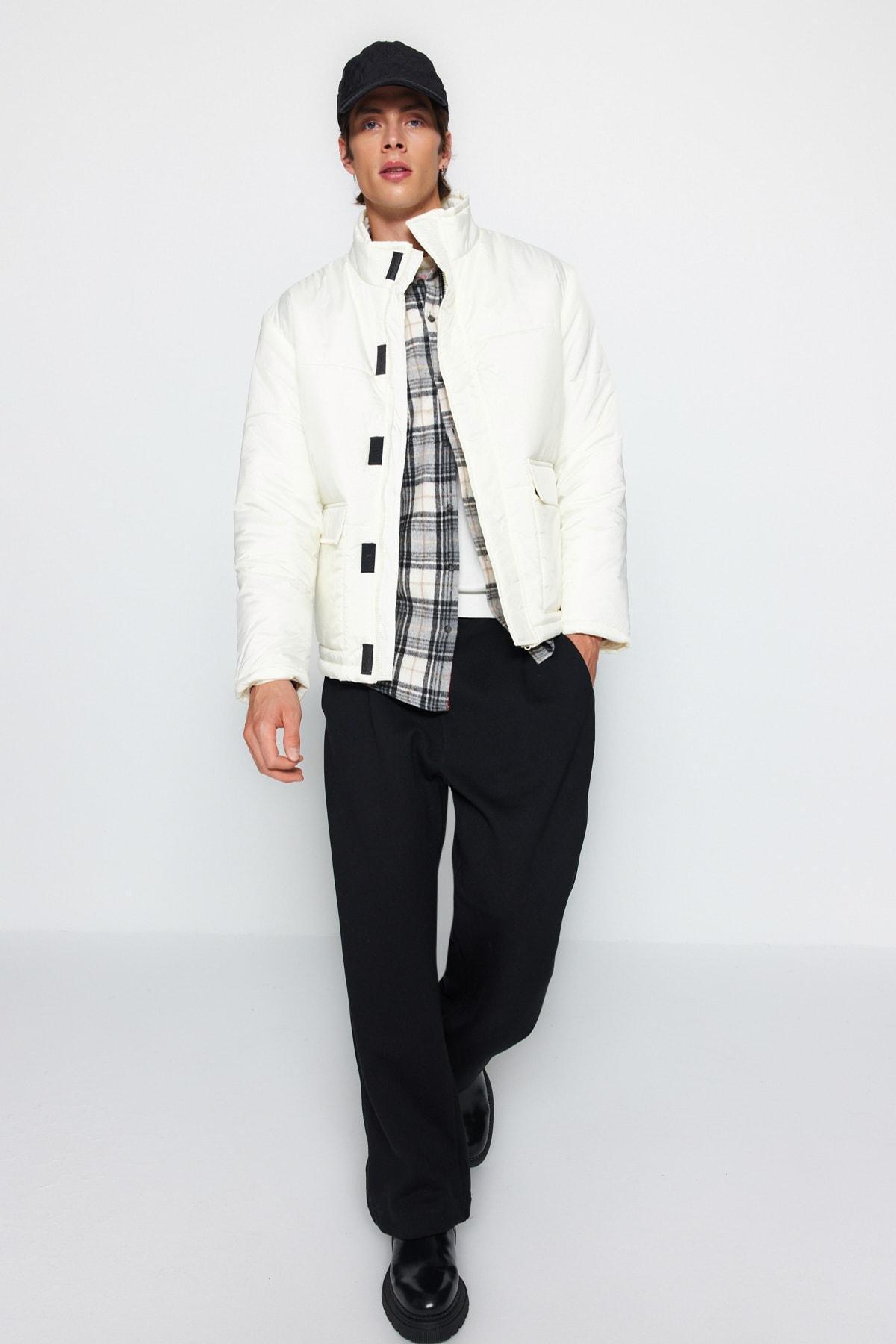 Cream Puffer Jacket, , large image number 1