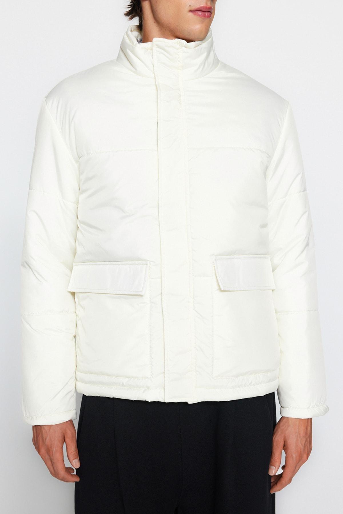 Cream Puffer Jacket, , large image number 2