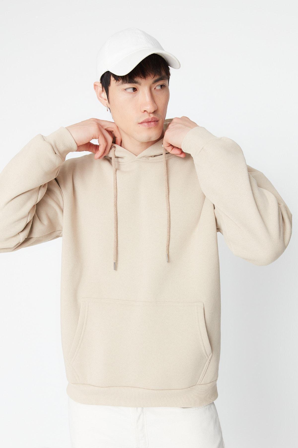 Beige Floral Oversize Sweatshirt, , large image number 3