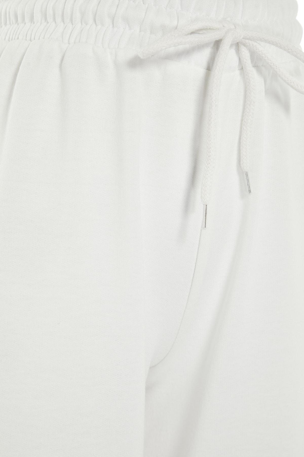 Cream Wide Leg Sweatpants, , large image number 6