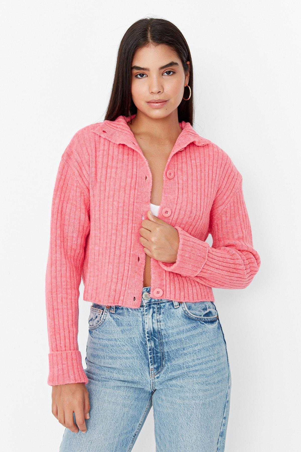 Pink Regular Cardigan, , large image number 0