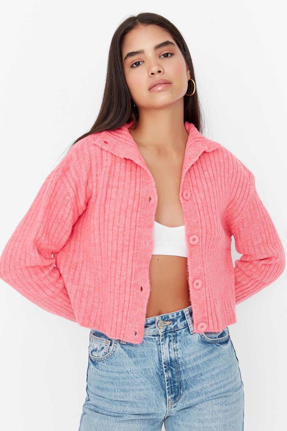 Pink Regular Cardigan, , large image number 1