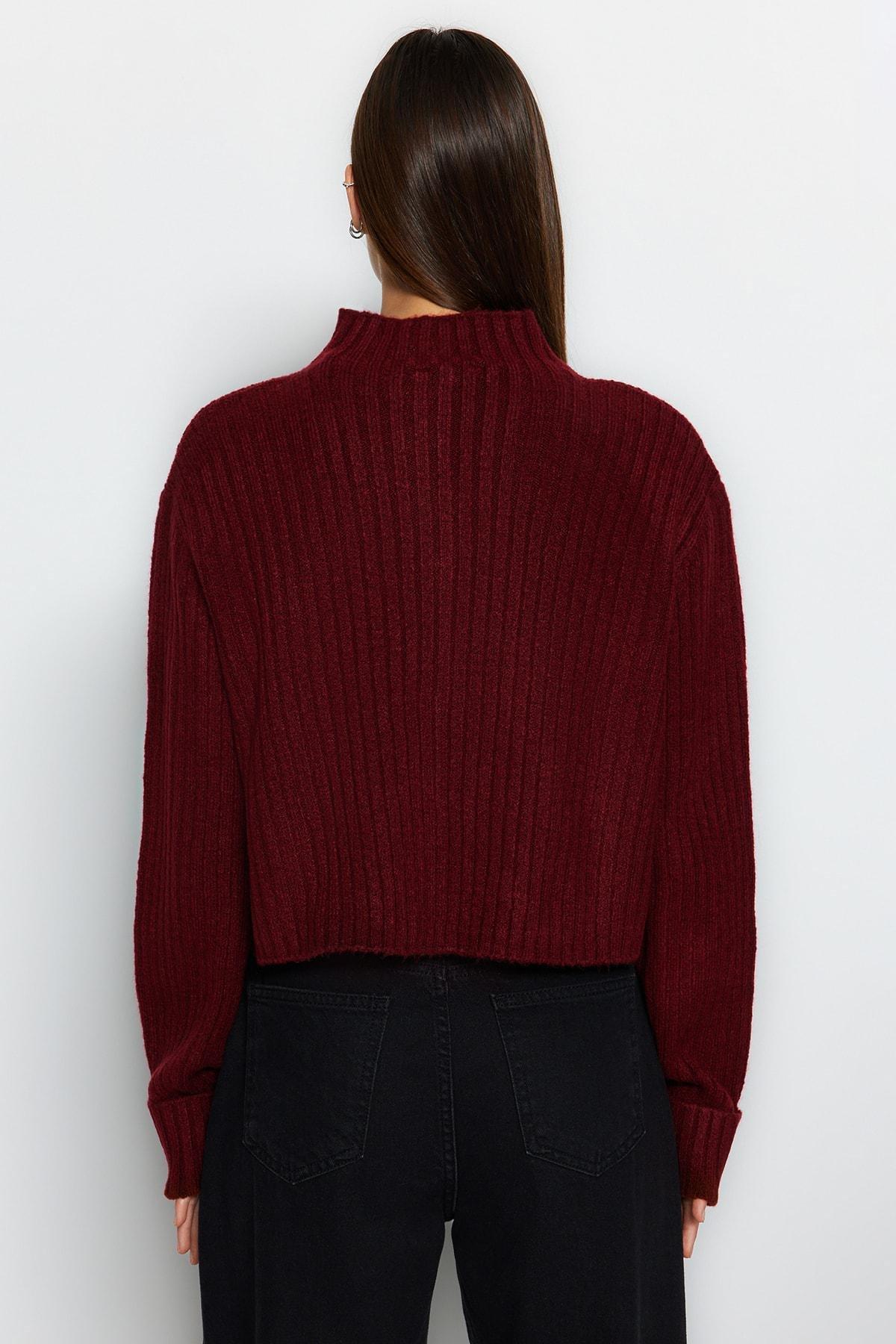 Cardigan - Burgundy - Regular fit, Single, Burgundy, large image number 4