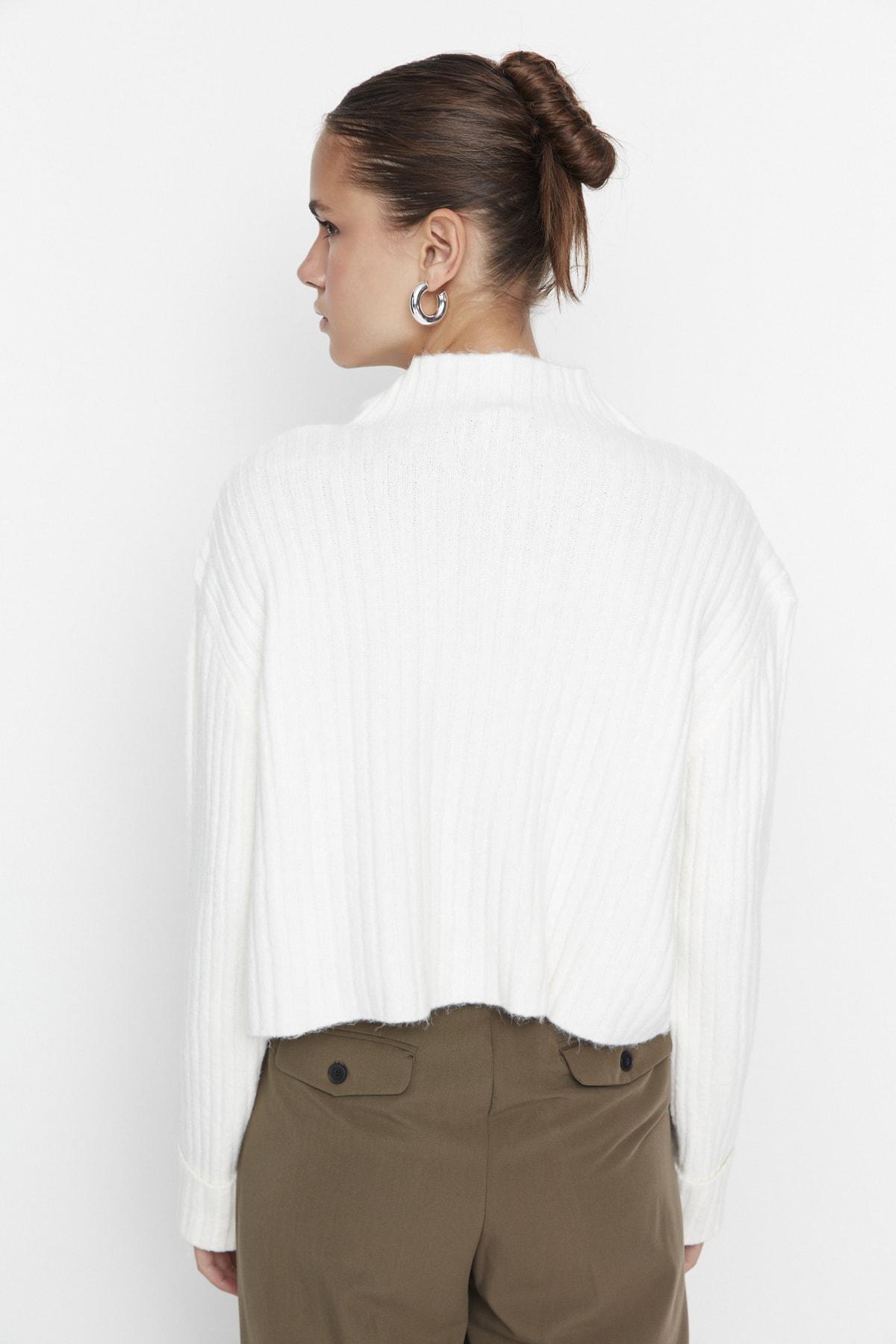 White Regular Cardigan, Ecru, large image number 4