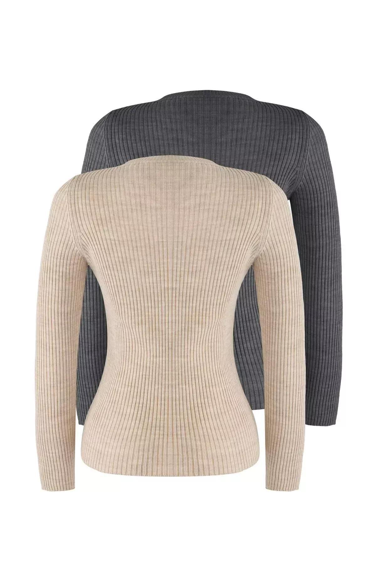 Multicolour Double Pack Knitted Sweater, C101_2459, large image number 5
