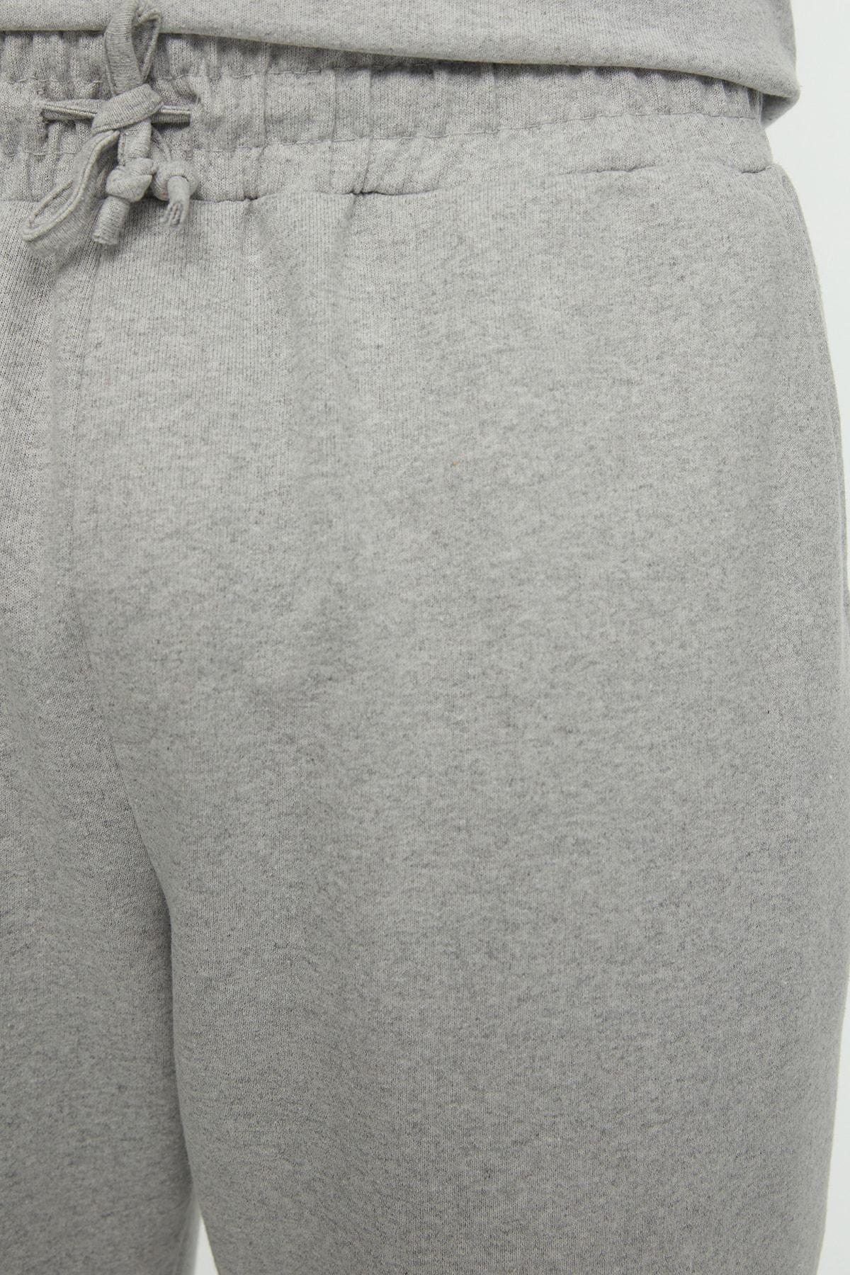 Grey Plain Mid Waist Pajama Set, , large image number 4