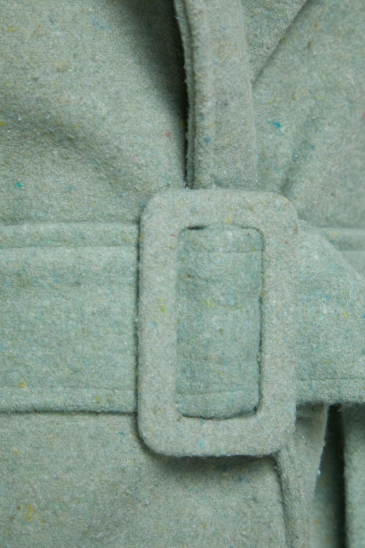 Green Double Breasted Coat, , large image number 7